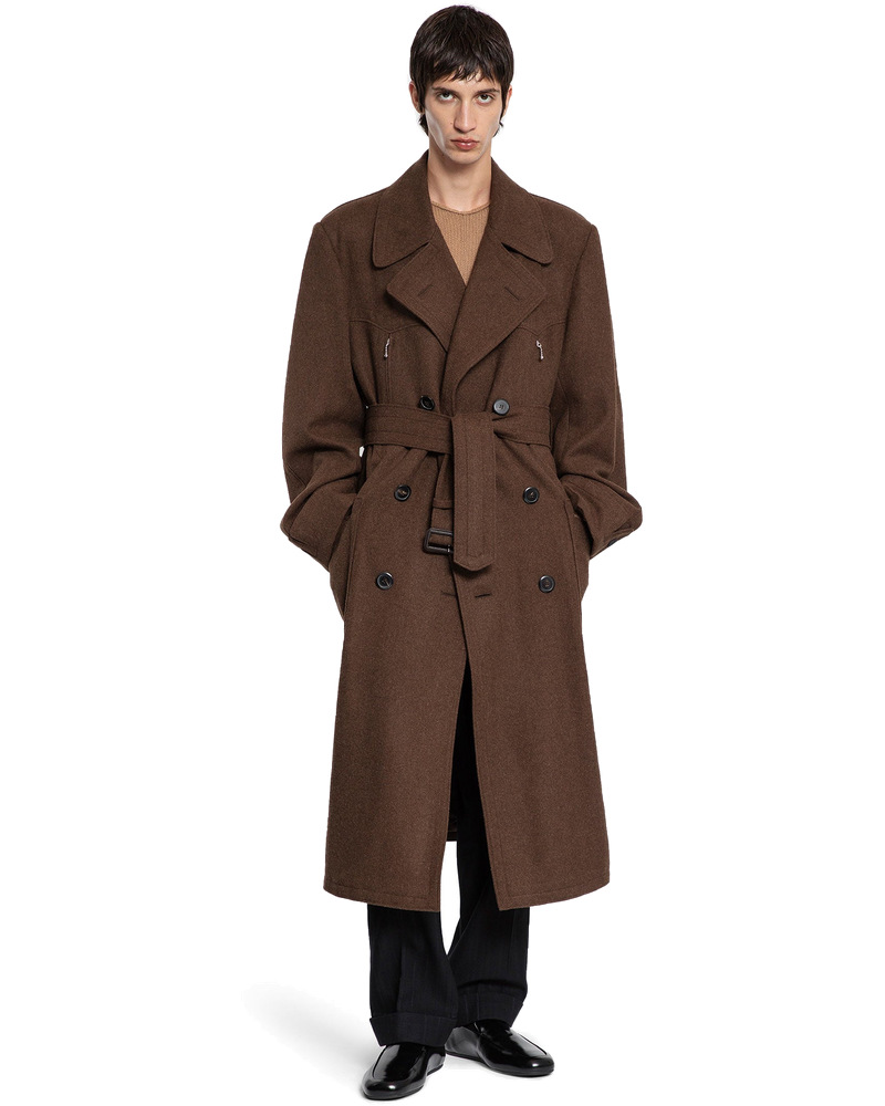 Shetland Chevron Double-Breasted Coat Prada – Гарантія оригінальності