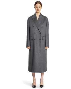 Оригінальна Wool Cashmere Double-Breasted Overcoat Prada