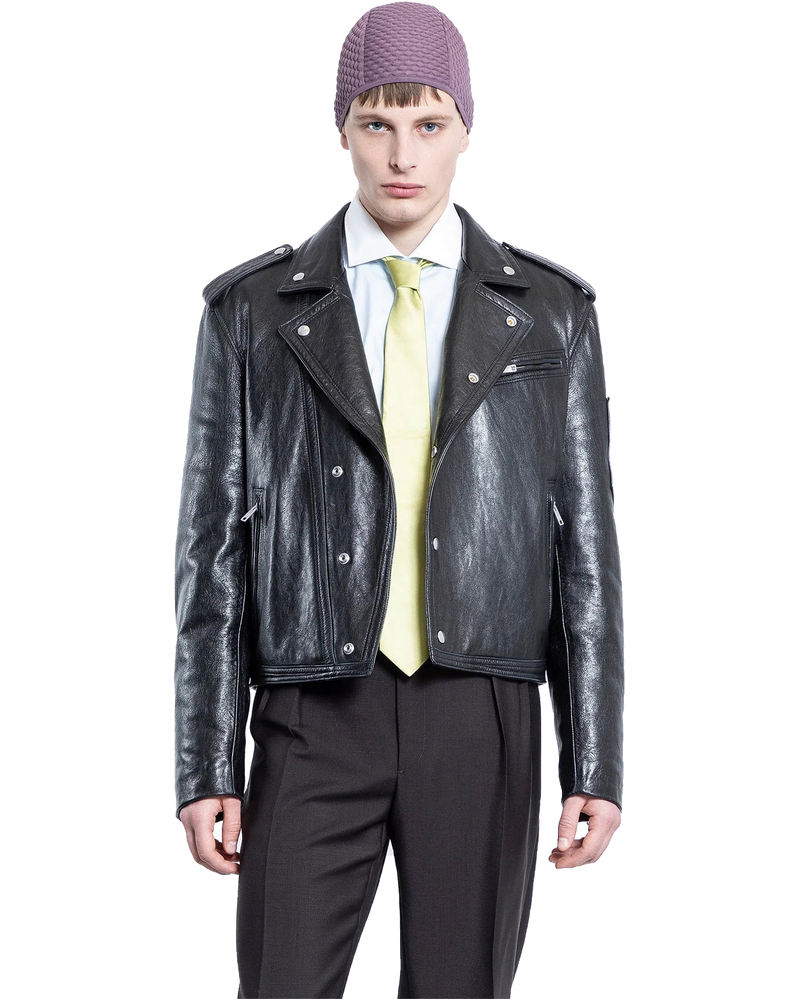 Vintage Leather Biker Jacket Prada – Гарантія оригінальності