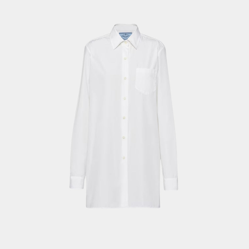 Poplin Mini Shirtdress Prada – Гарантія оригінальності – боковий вид