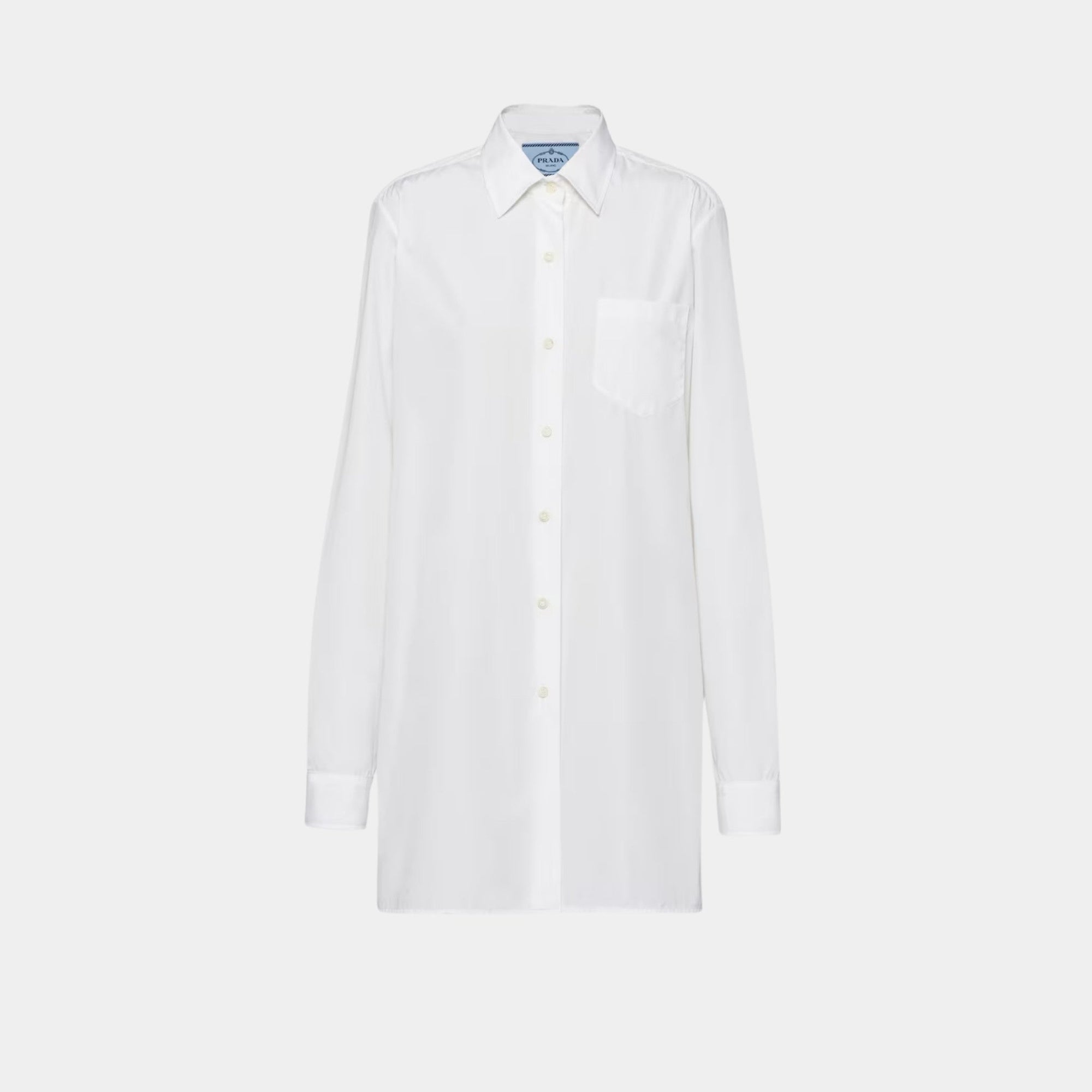 Poplin Mini Shirtdress Prada – Гарантія оригінальності – боковий вид