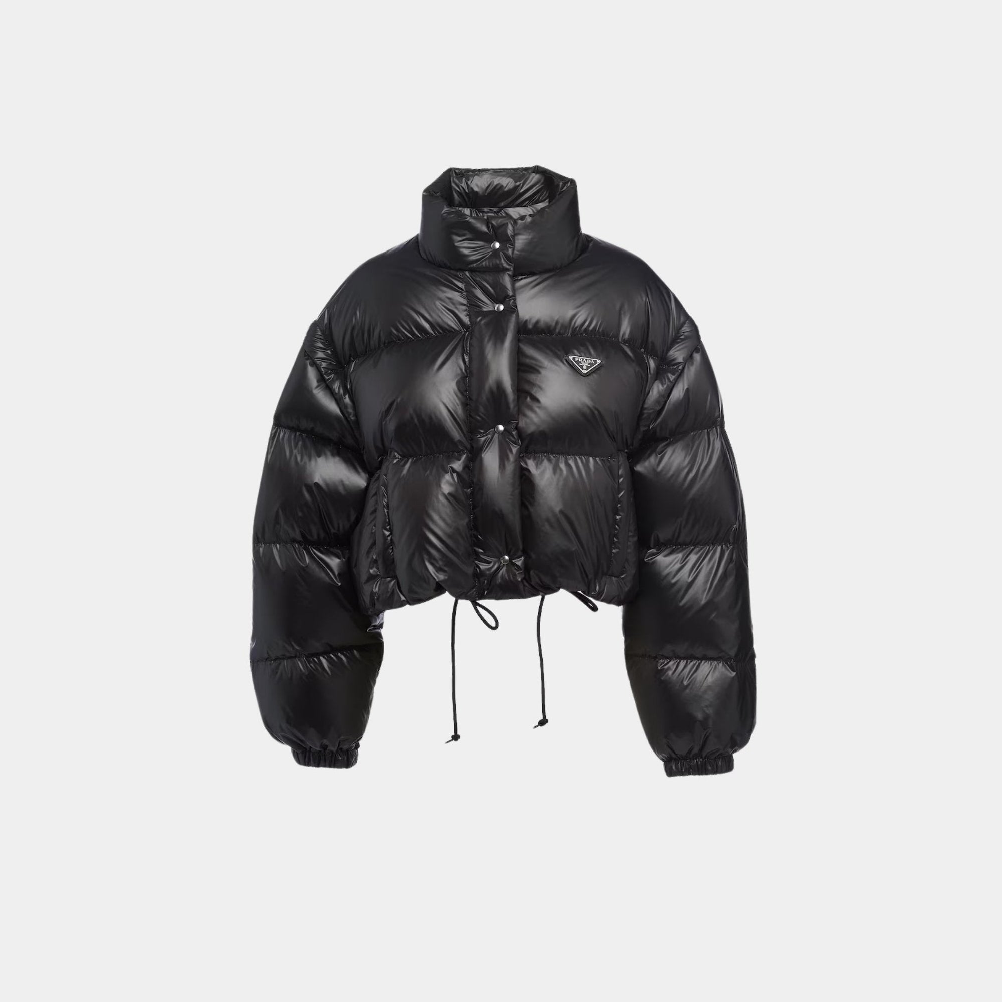 Re-Nylon Cropped Convertible Down Jacket Prada – Гарантія оригінальності – боковий вид