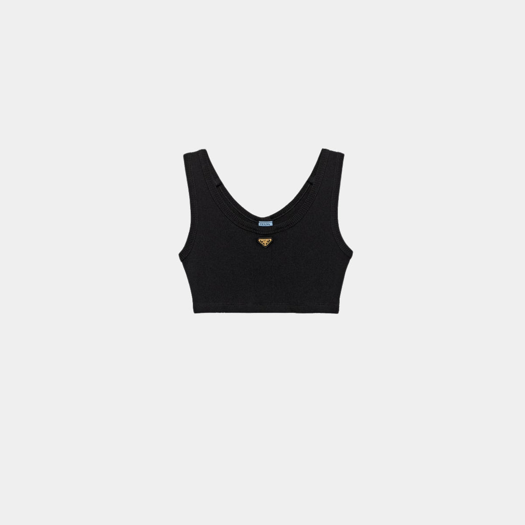 Ribbed Jersey Tank Top Prada оригінал – Купити в Україні – боковий вид