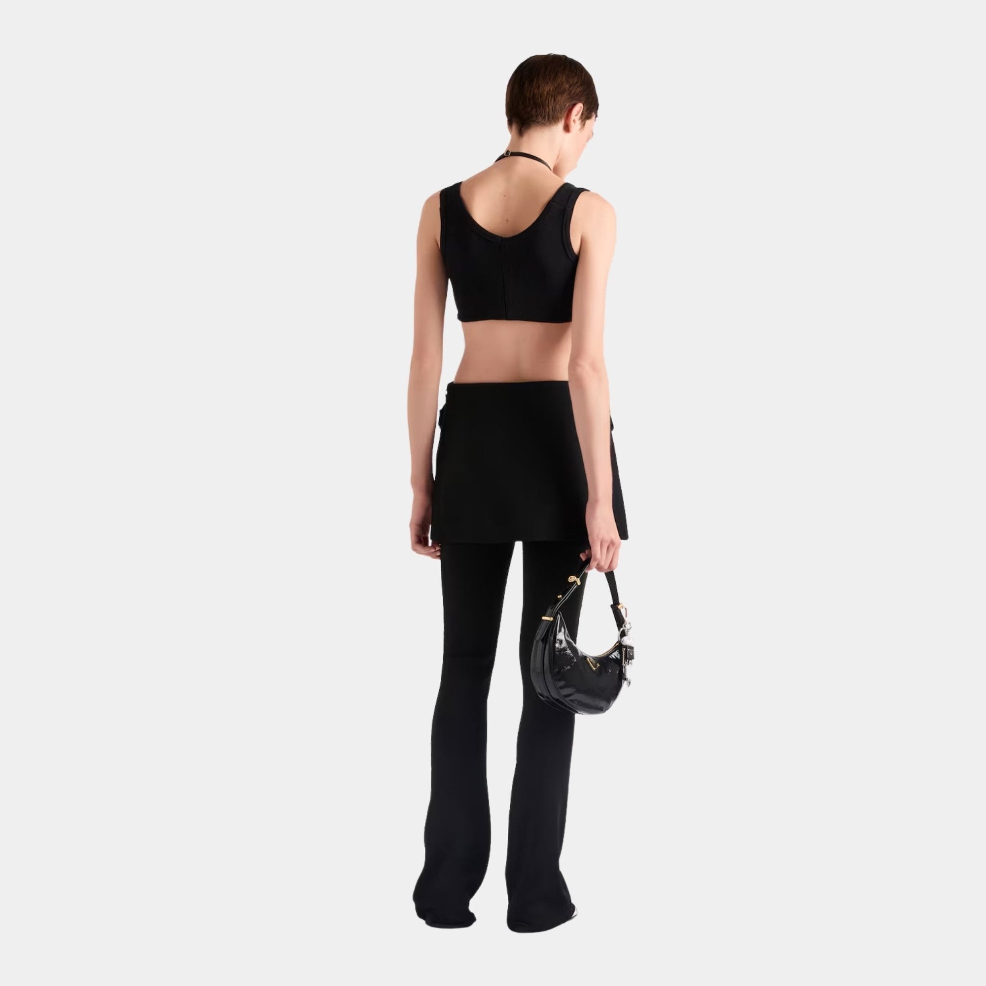 Оригінальна Ribbed Knit Jersey Pants Prada – детальний вид