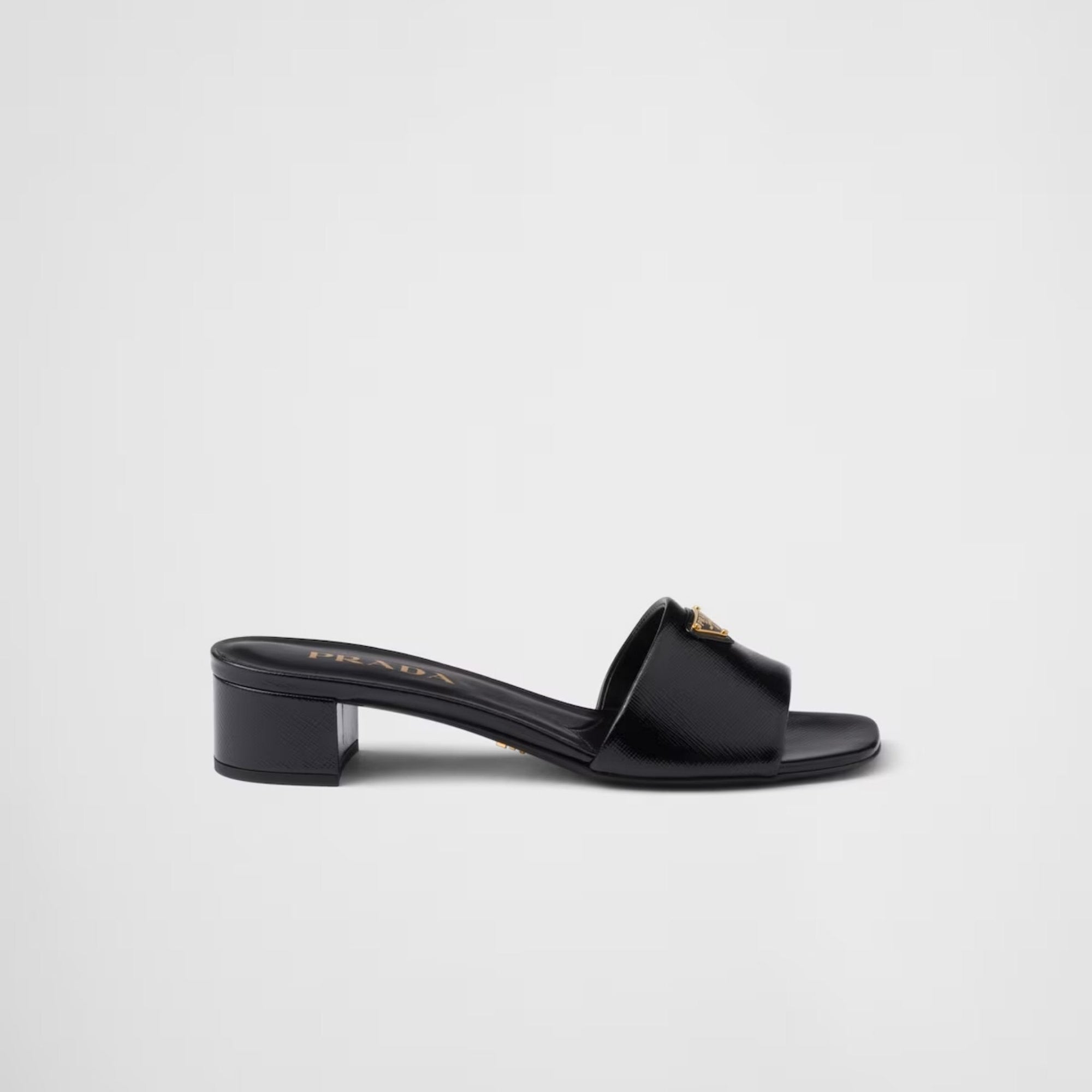 Saffiano Patent Leather Sandals Prada – Гарантія оригінальності – боковий вид