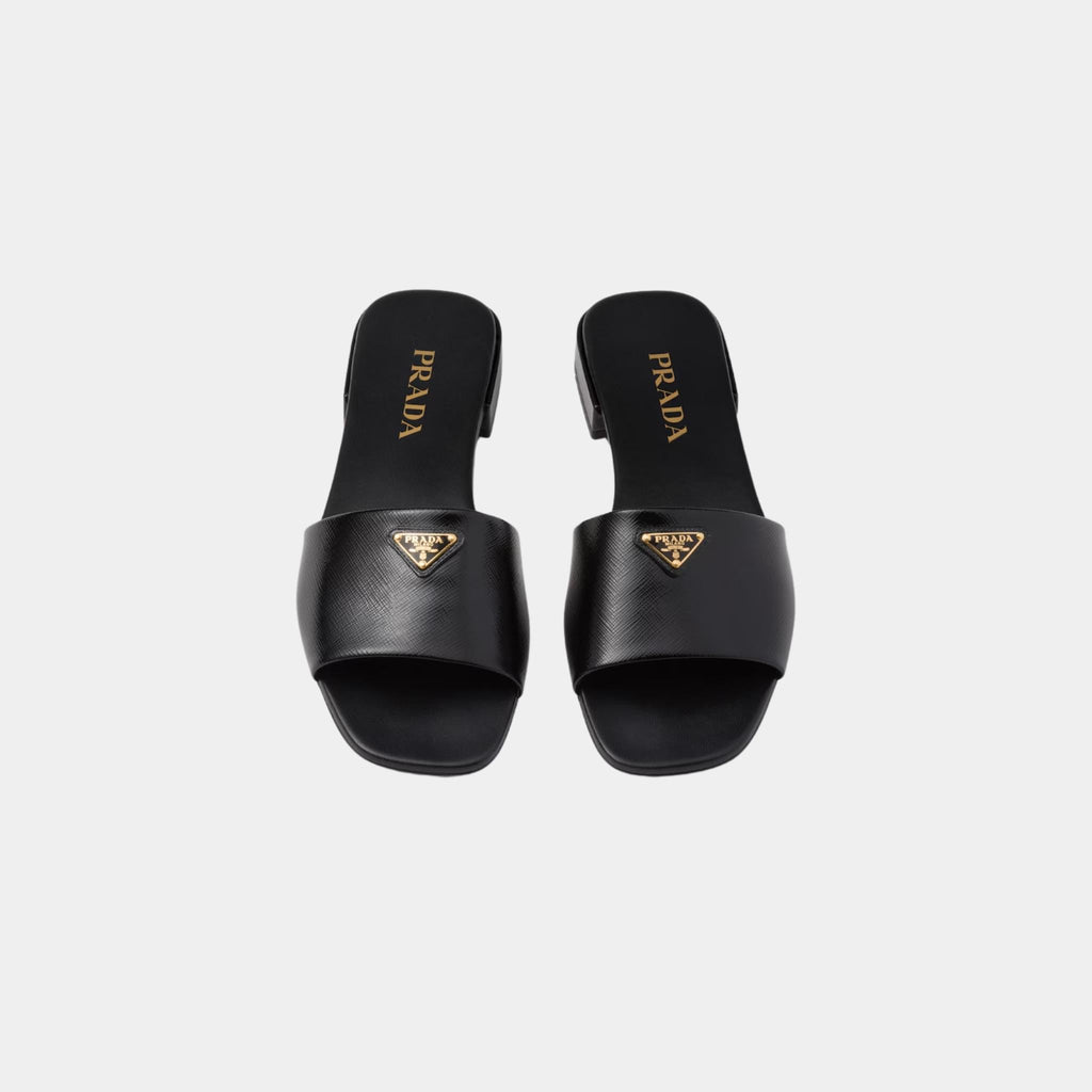 Saffiano Patent Leather Slides Prada оригінал – Купити в Україні – вид ззаду