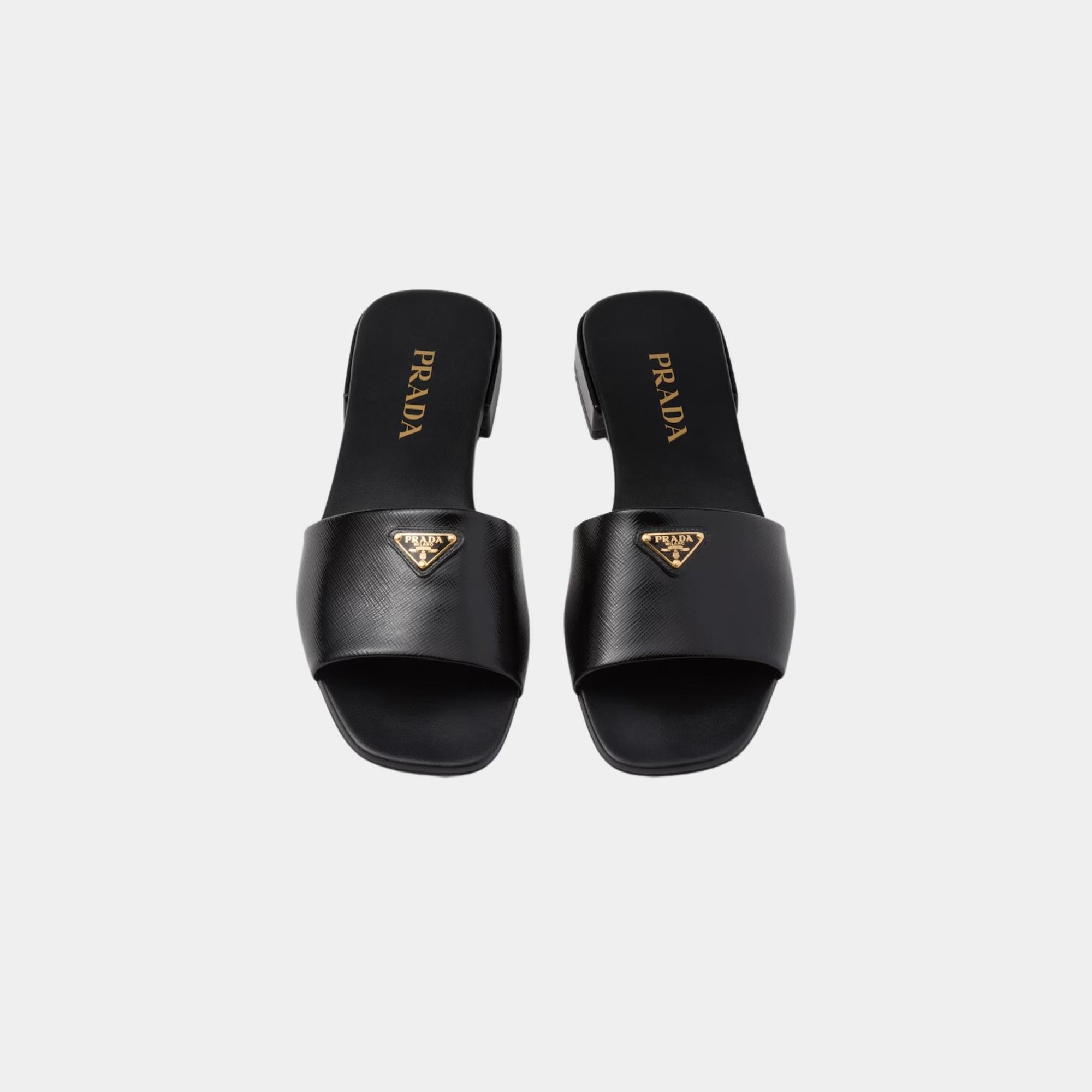 Saffiano Patent Leather Slides Prada оригінал – Купити в Україні – вид ззаду