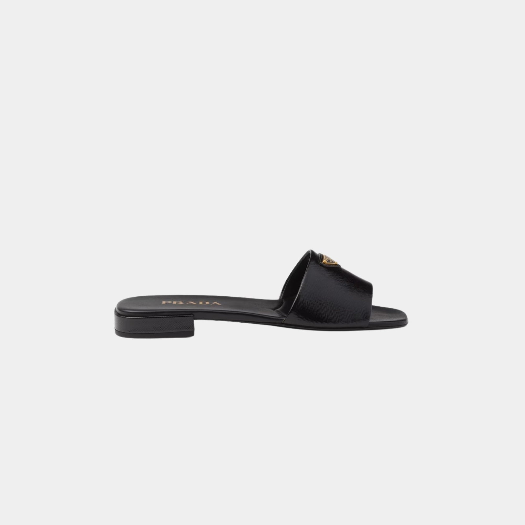 Saffiano Patent Leather Slides Prada оригінал – Купити в Україні – боковий вид