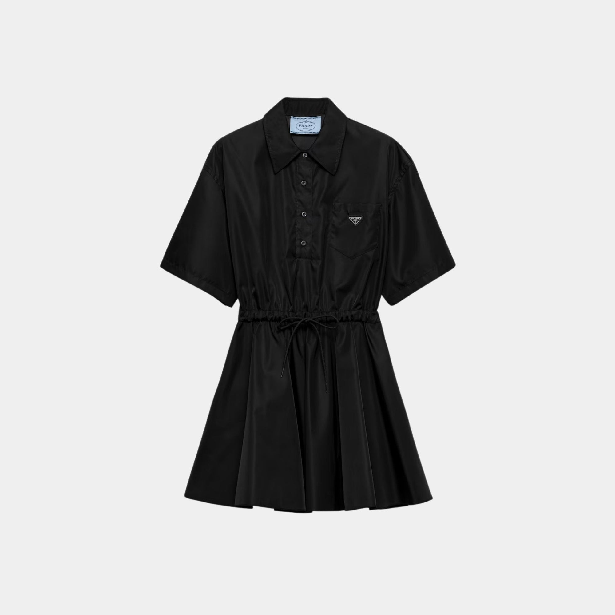 Оригінальна Short Sleeved Re-Nylon Dress Prada – боковий вид