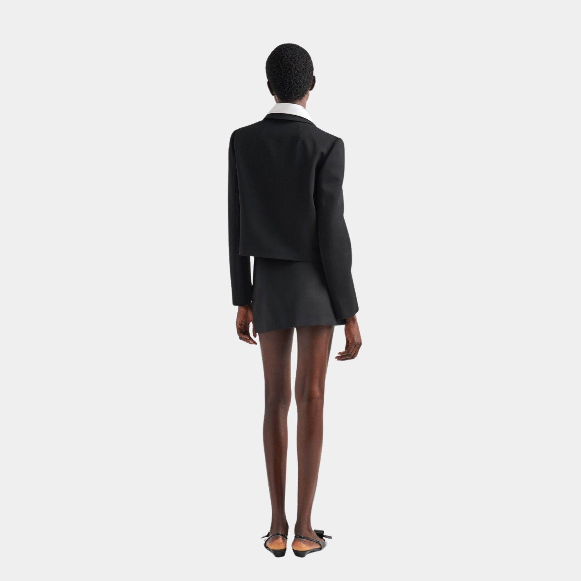 Single-Breasted Wool And Satin Jacket Prada оригінал – Купити в Україні – детальний вид
