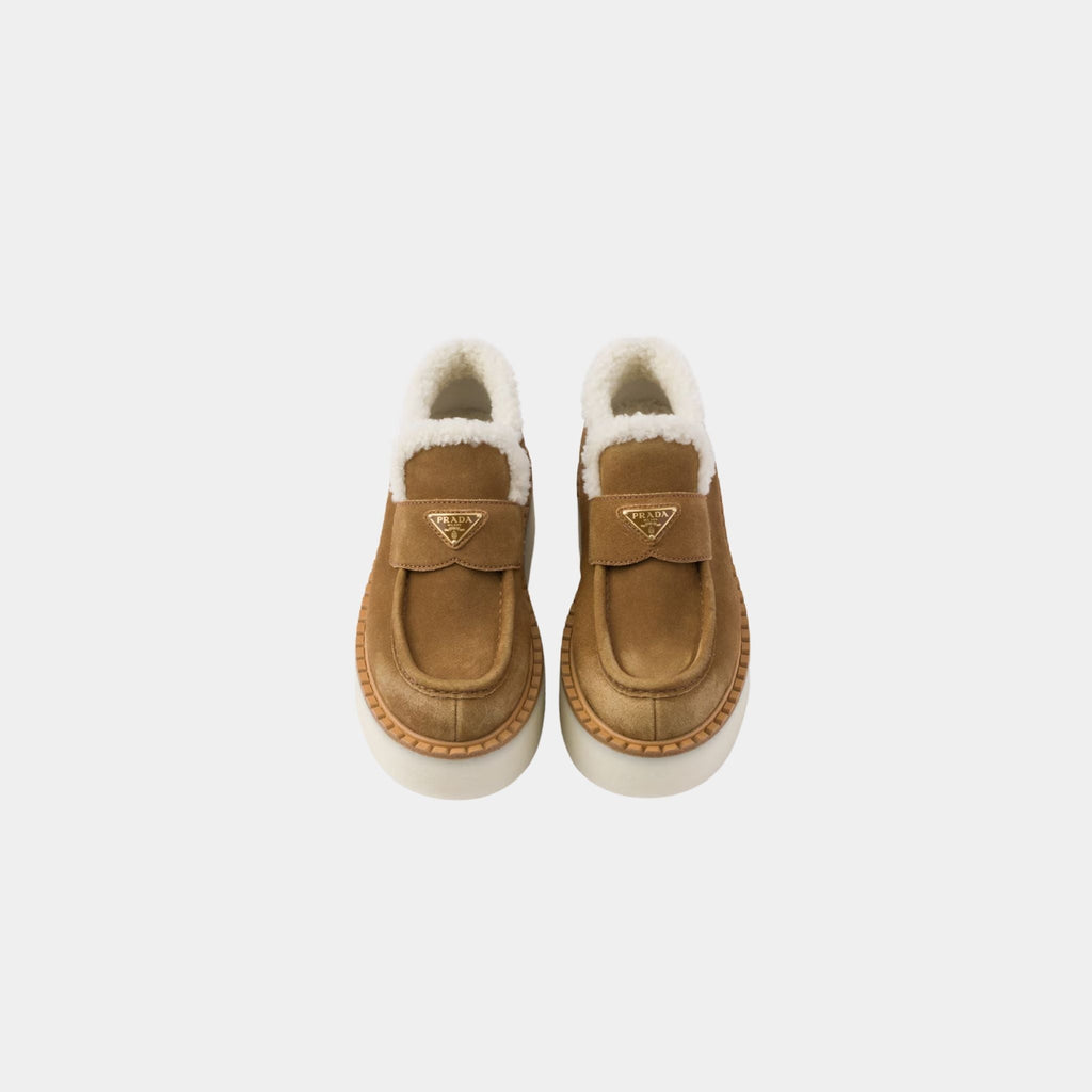 Suede Loafers With Flatform Sole Prada оригінал – Купити в Україні – вид ззаду