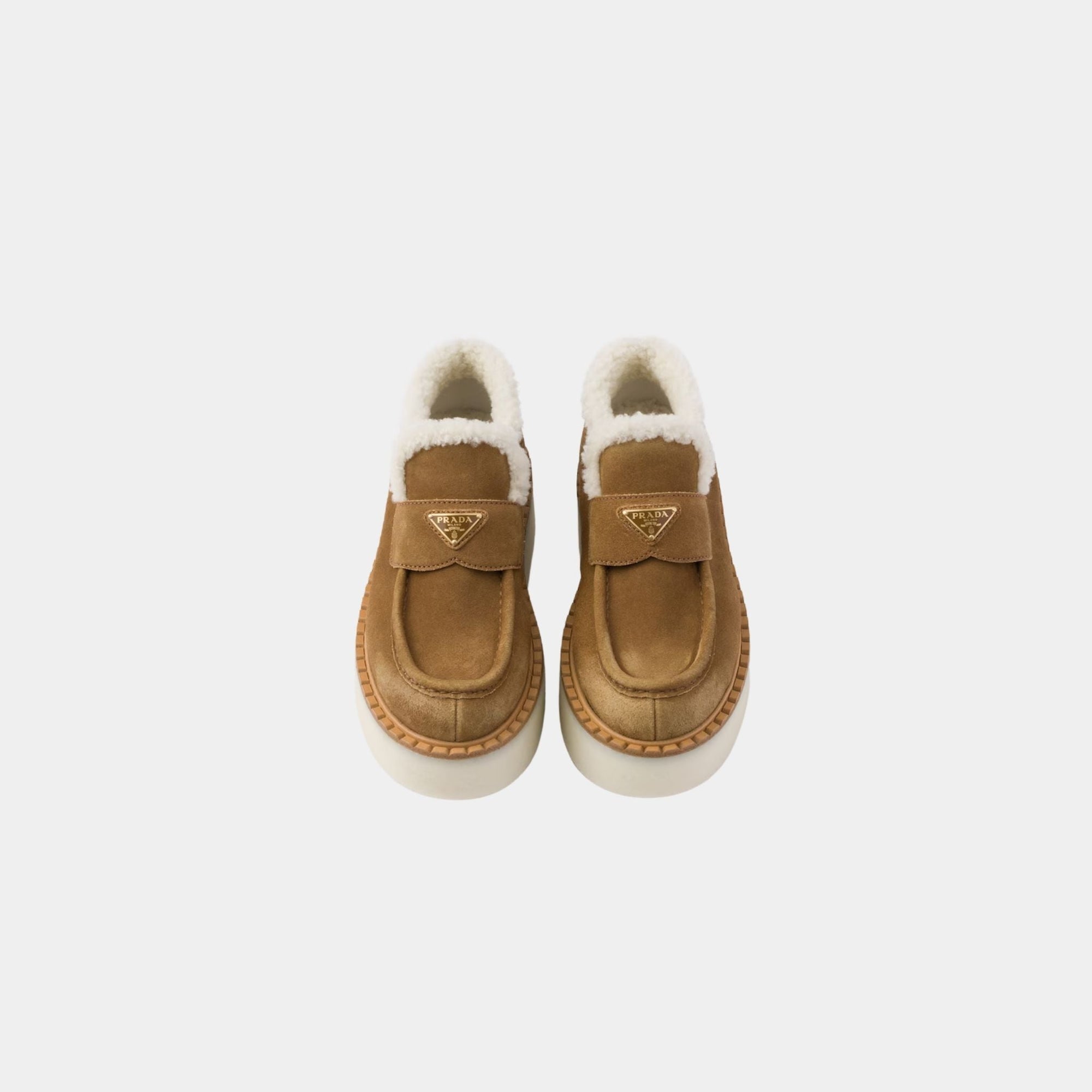 Suede Loafers With Flatform Sole Prada оригінал – Купити в Україні – вид ззаду