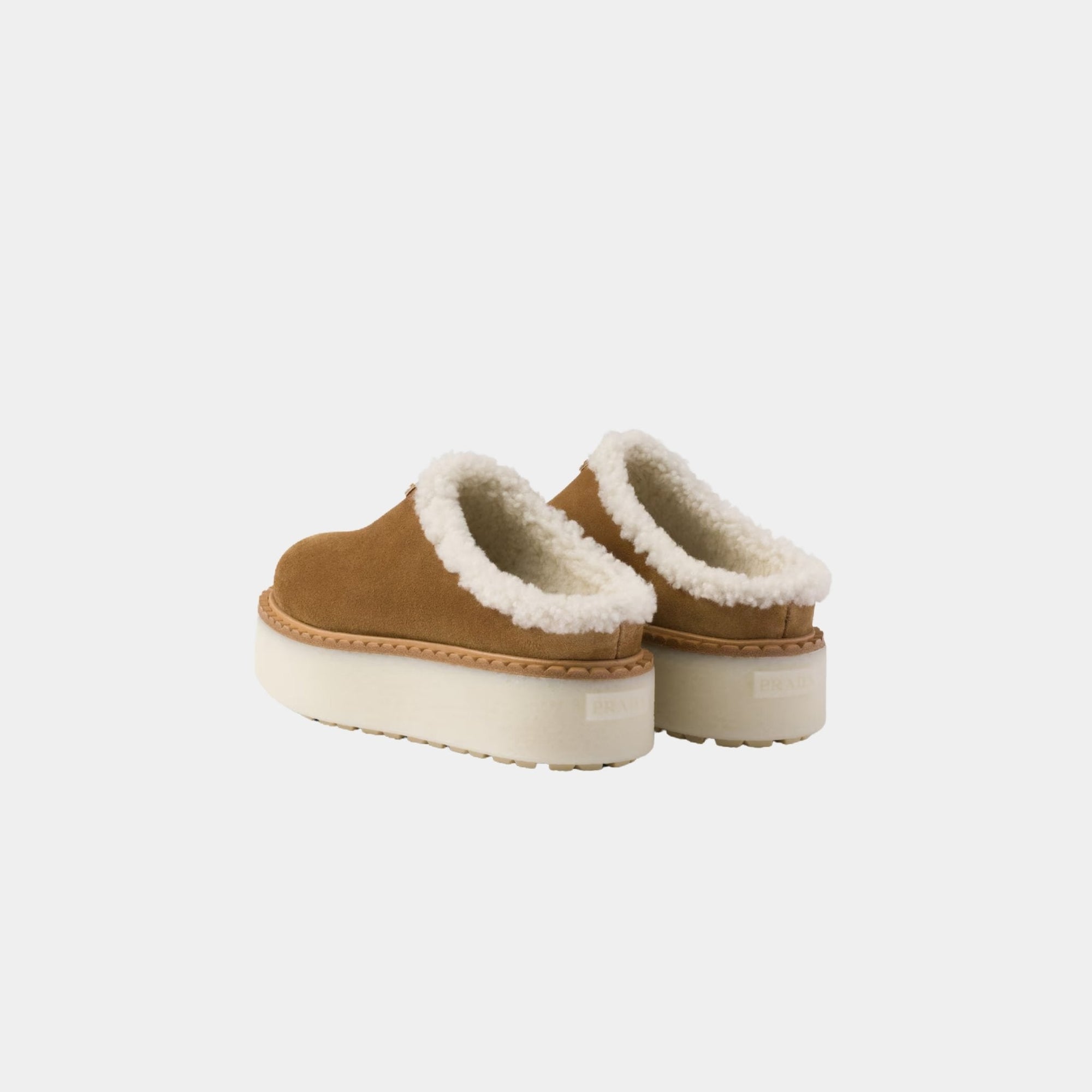 Suede Slippers With Flatform Sole Prada – Гарантія оригінальності – детальний вид