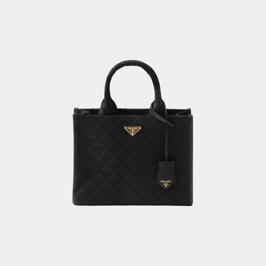 Symbole Medium Embroidered Fabric Bag Prada – Гарантія оригінальності – боковий вид