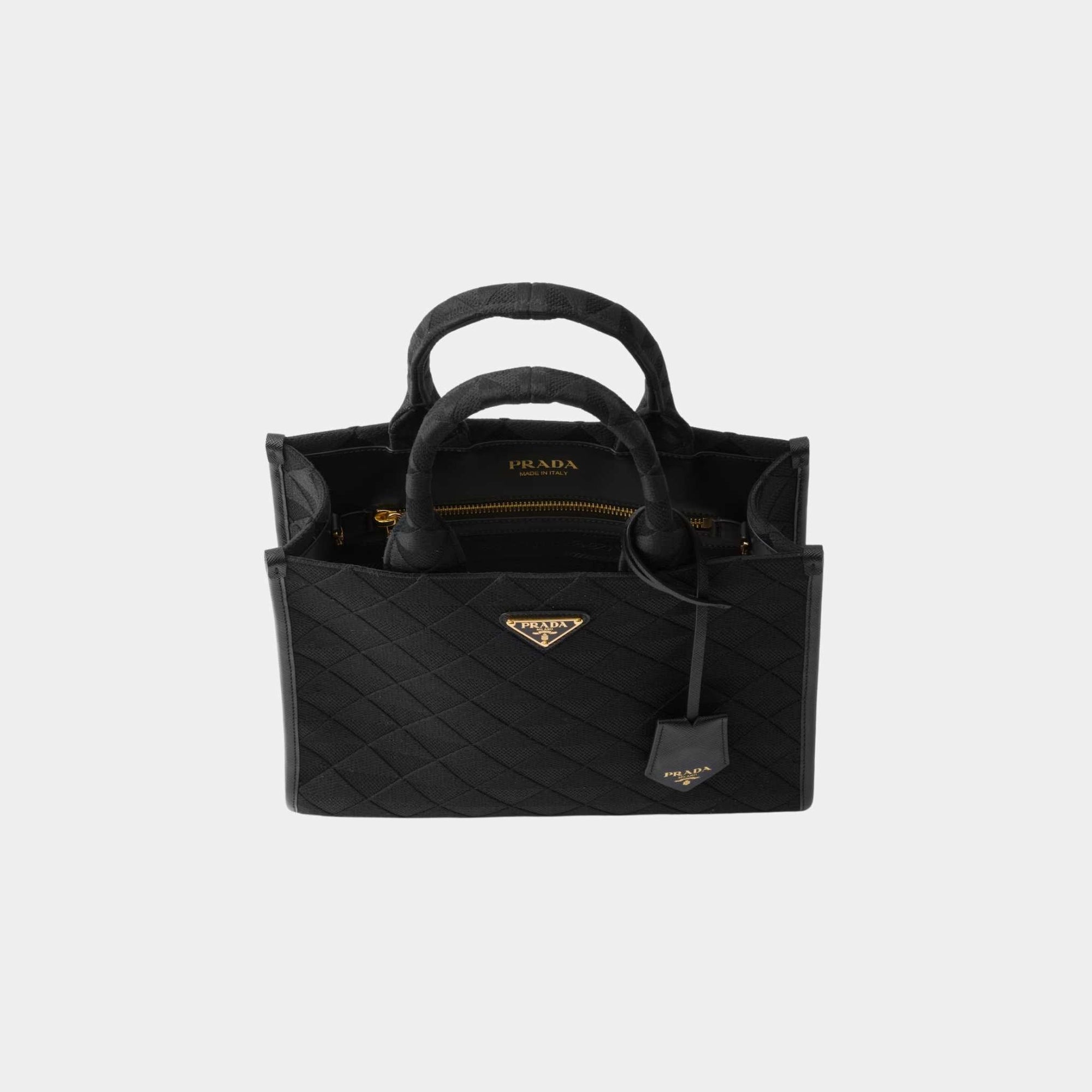 Symbole Medium Embroidered Fabric Bag Prada – Гарантія оригінальності – вид ззаду