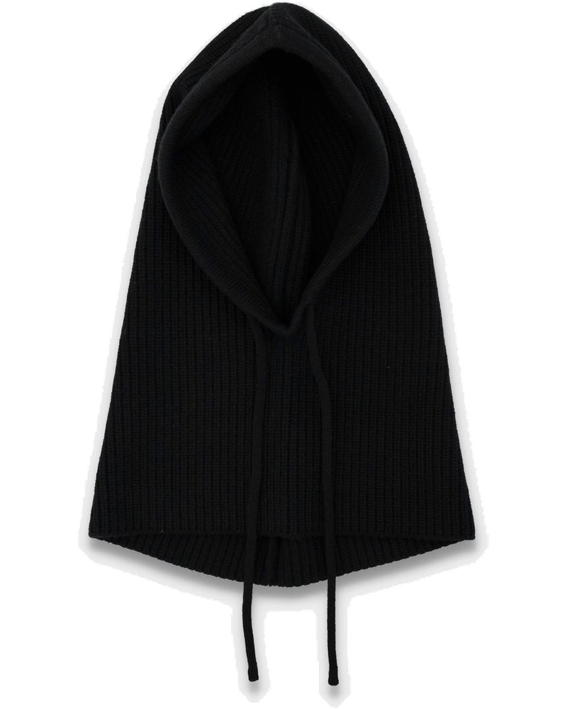 Black Ribbed Knit Hood With Prada Logo Prada – Гарантія оригінальності