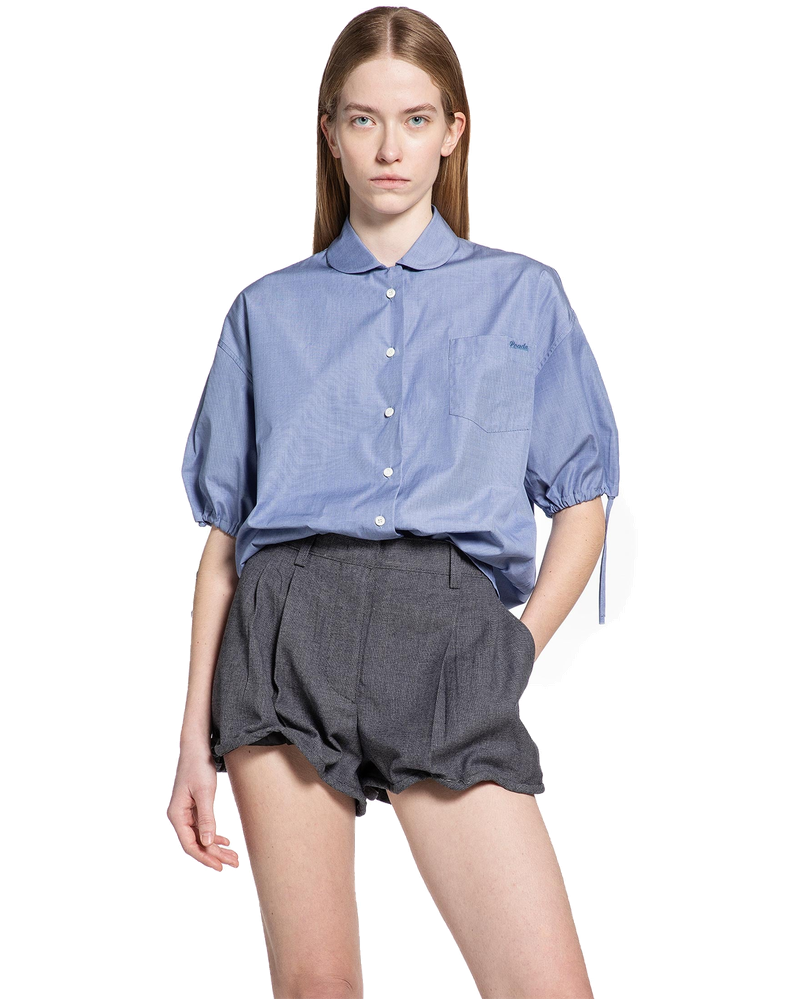Fil À Fil Short Sleeve Cotton Shirt Prada – Гарантія оригінальності