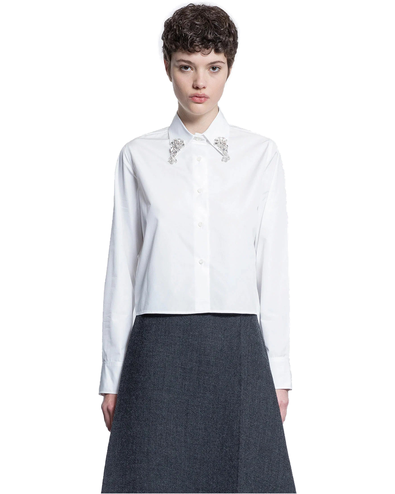 Embroidered Poplin Shirt Prada – Гарантія оригінальності