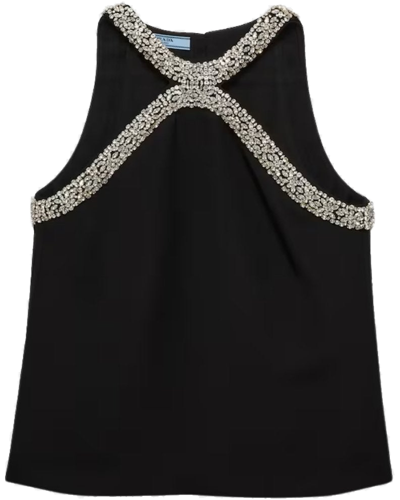 Embroidered Cady Top Embroidered Design Prada оригінал – Купити в Україні