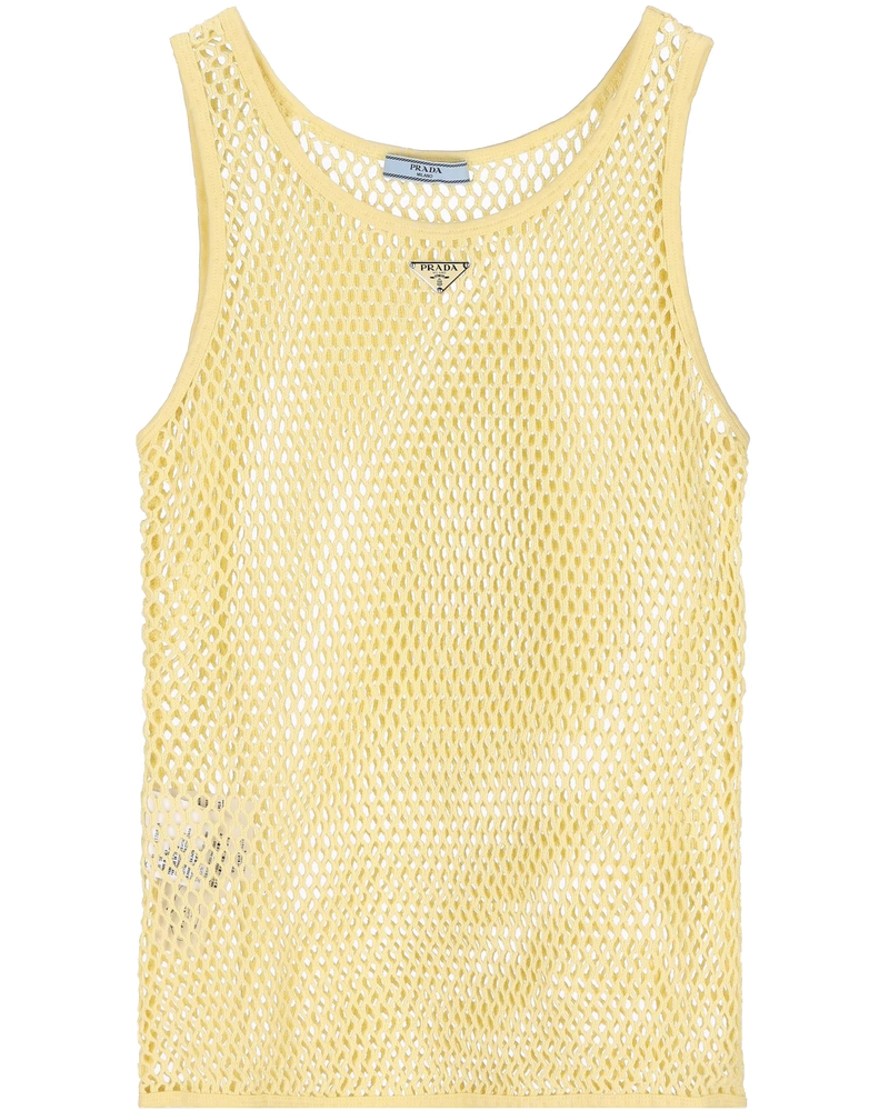 Cotton Mesh Sleeveless Top Prada оригінал – Купити в Україні