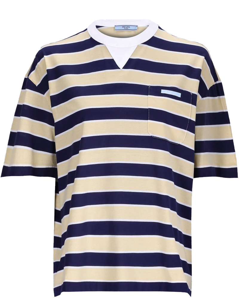 Оригінальна Sea Island Cotton Baiadera Old T-Shirt Prada