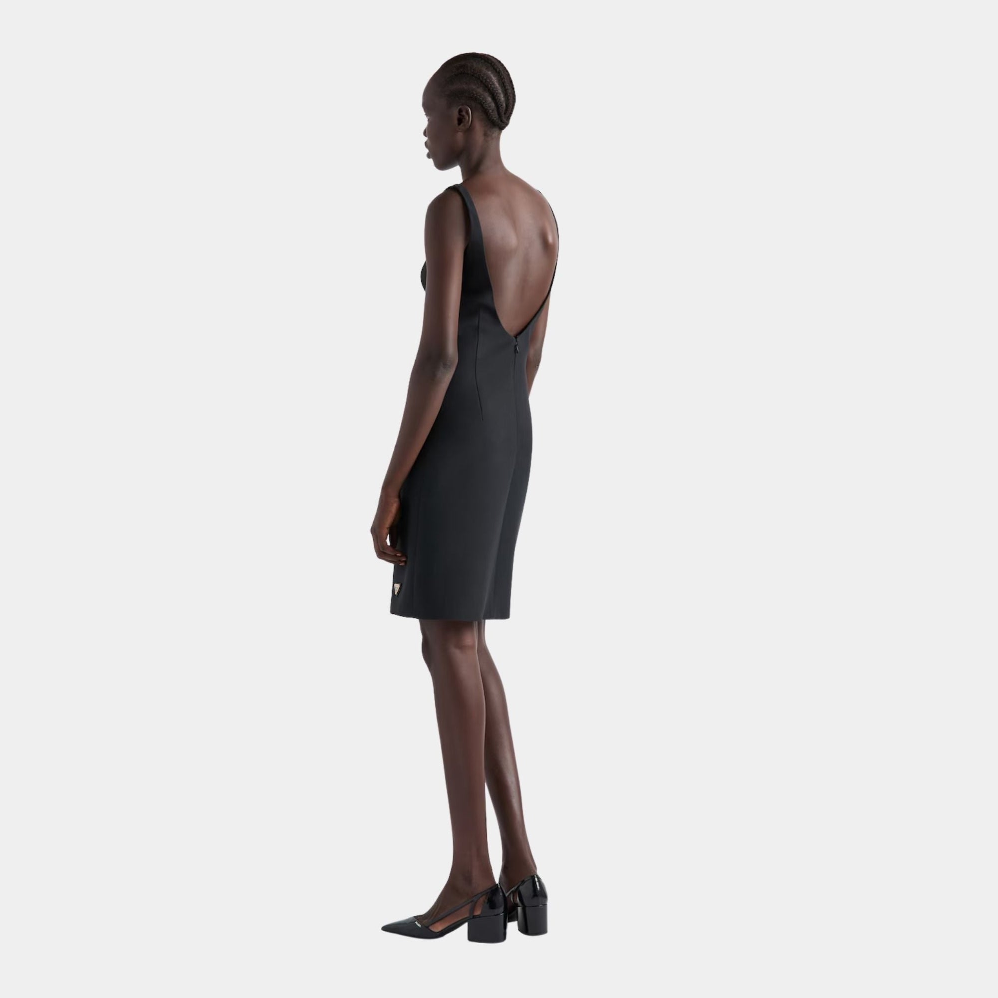 Оригінальна Tricotine Black Sheath Mini-Dress Prada – детальний вид