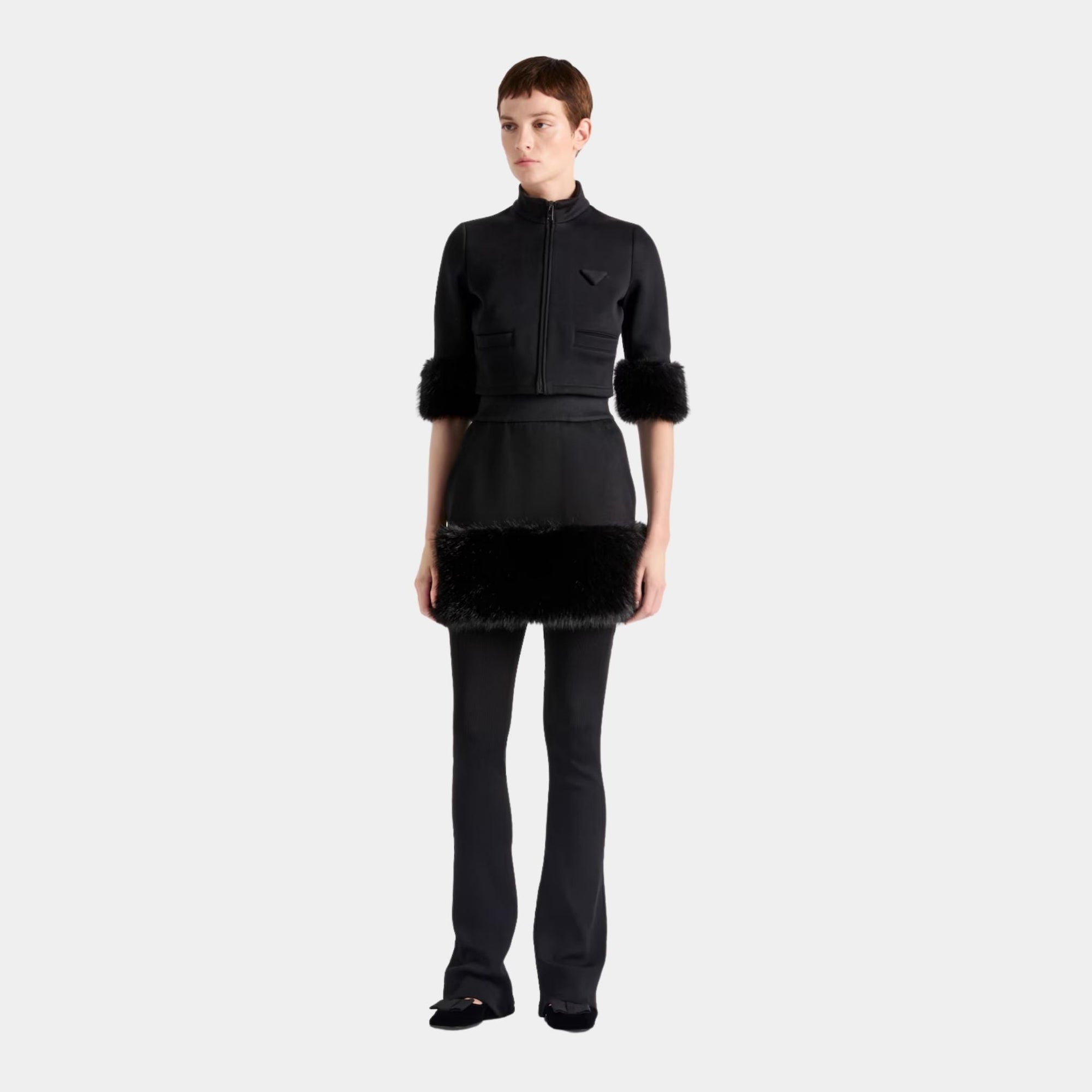 Unlined Short Sweatskirt Prada – Гарантія оригінальності – вид ззаду