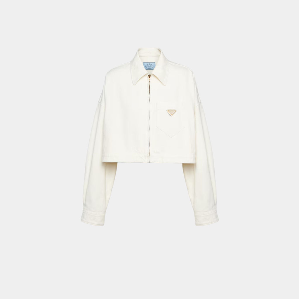 Оригінальна White Denim Blouson Jacket Prada – боковий вид