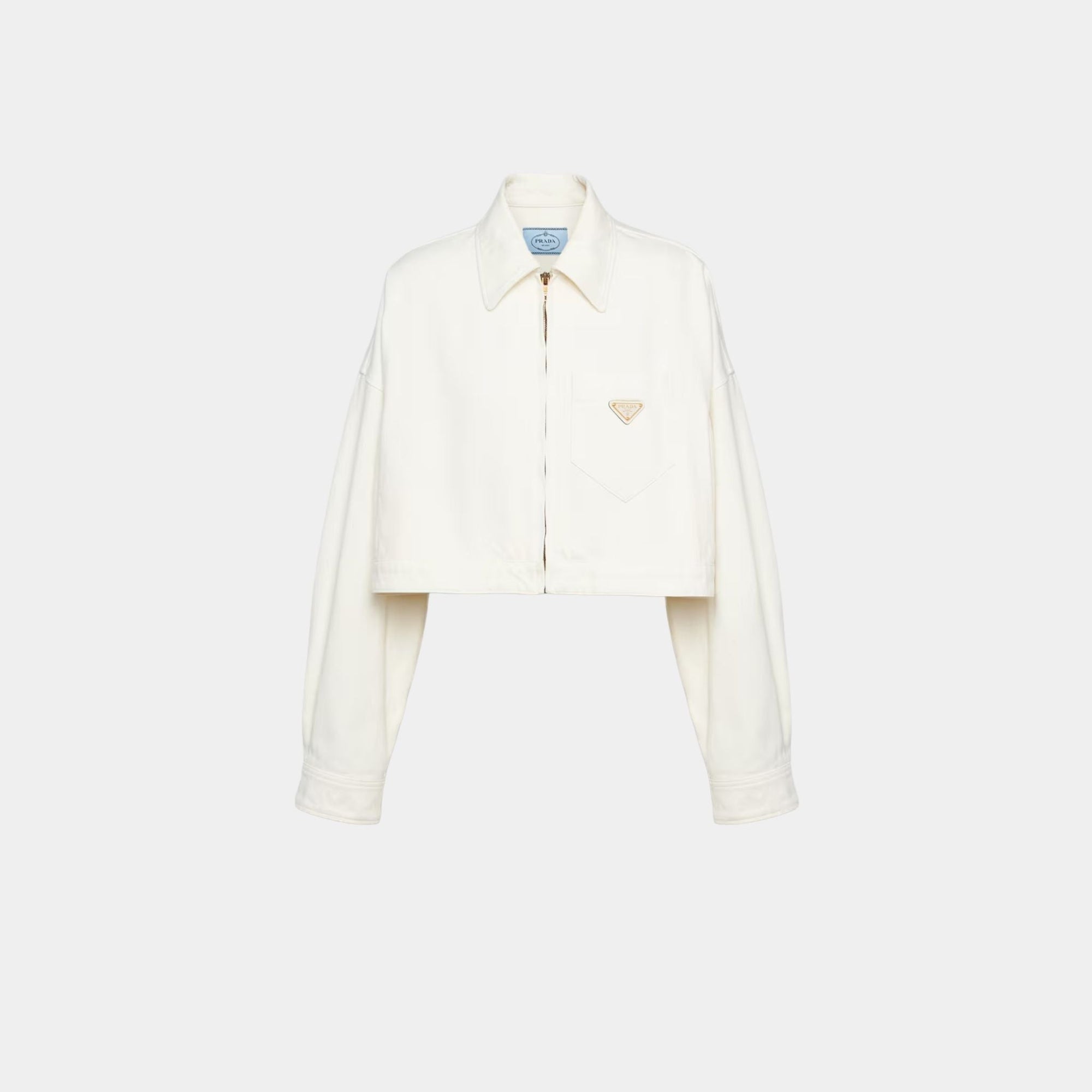 Оригінальна White Denim Blouson Jacket Prada – боковий вид