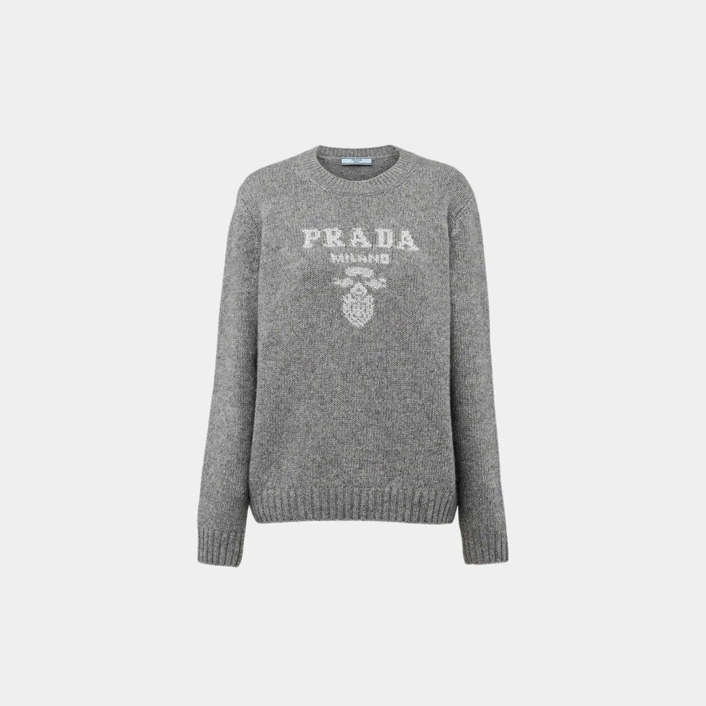 Wool Cashmere And Lamé Crew-Neck Sweater Prada оригінал – Купити в Україні – боковий вид