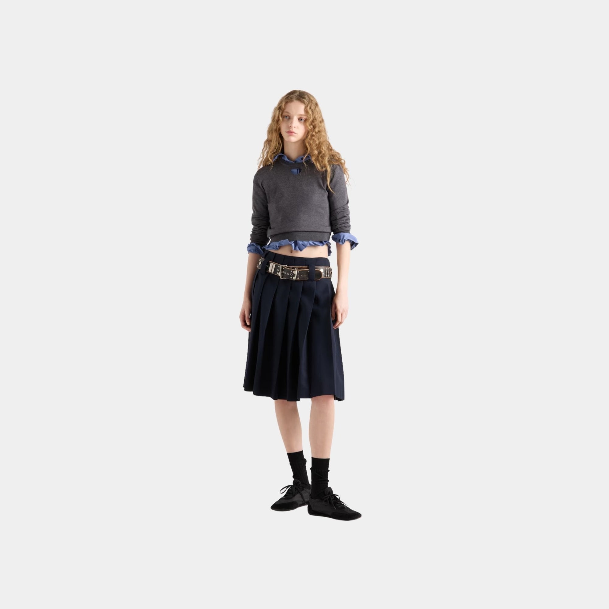 Wool Crew Neck Plain Knit Sweater Prada оригінал – Купити в Україні – детальний вид