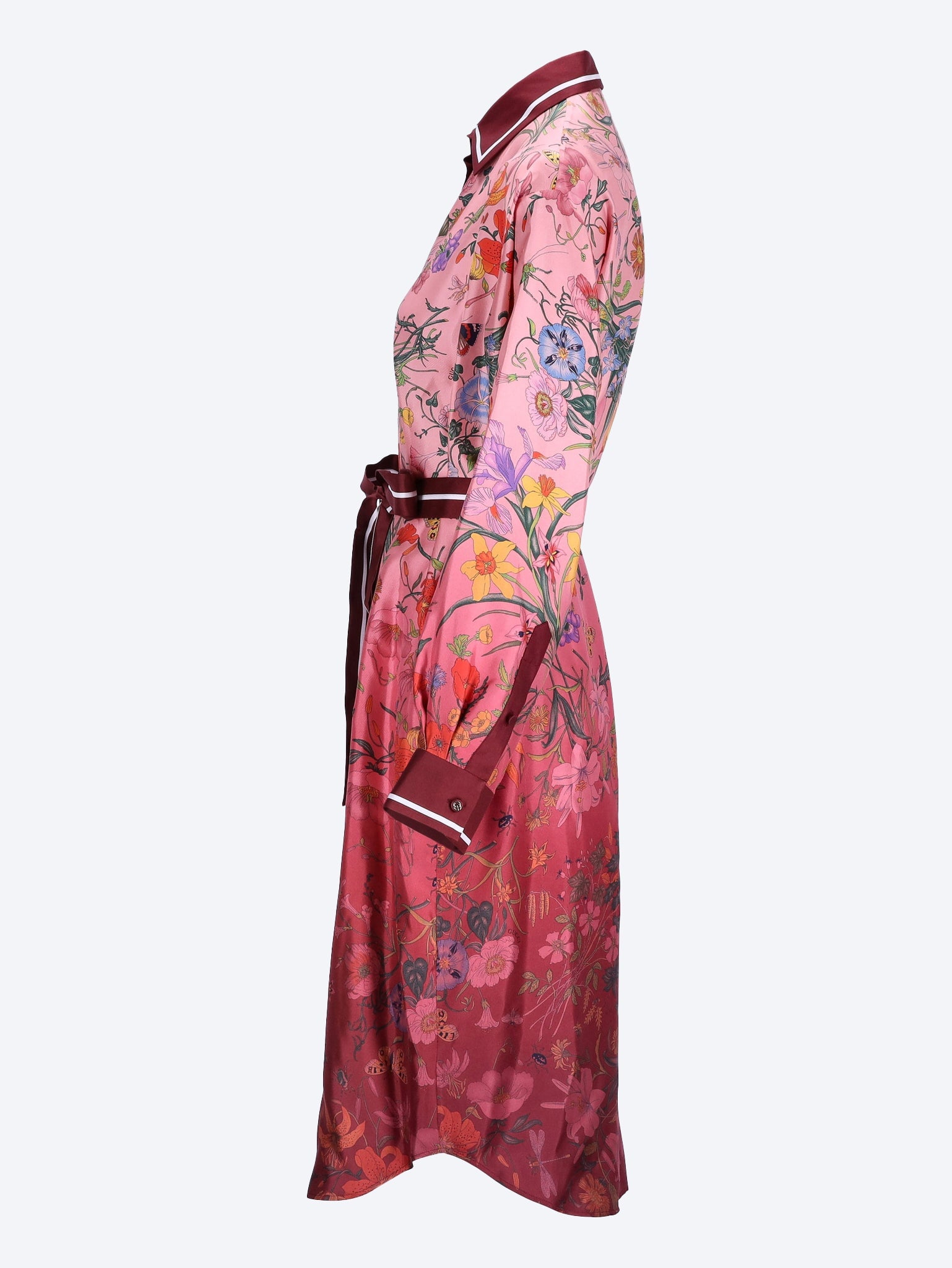 Оригінальна Printed Silk Twill Shirt Dress Gucci – вид ззаду