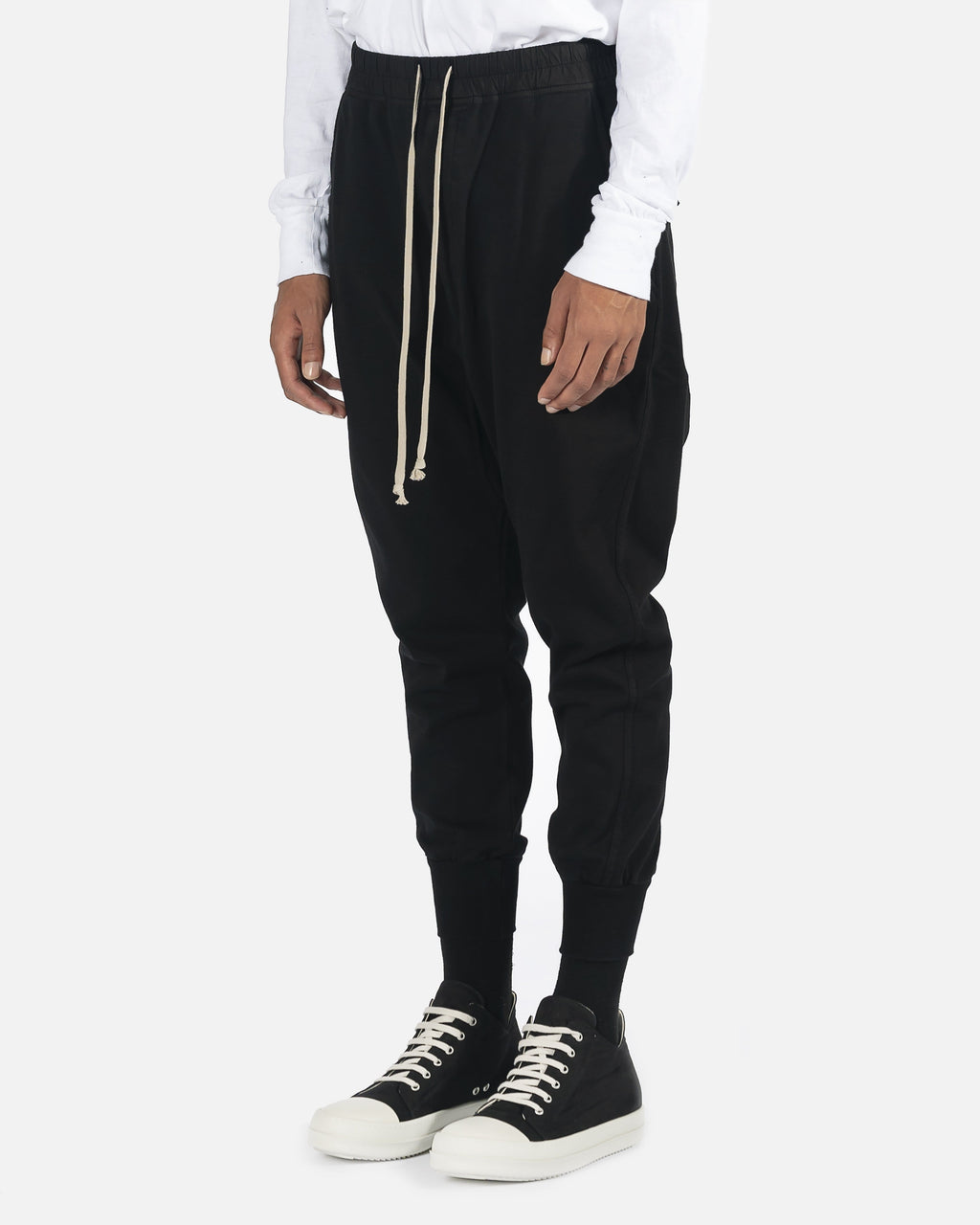 Оригінальна Prisoner Drawstring Pant In Black Rick owens – вид ззаду