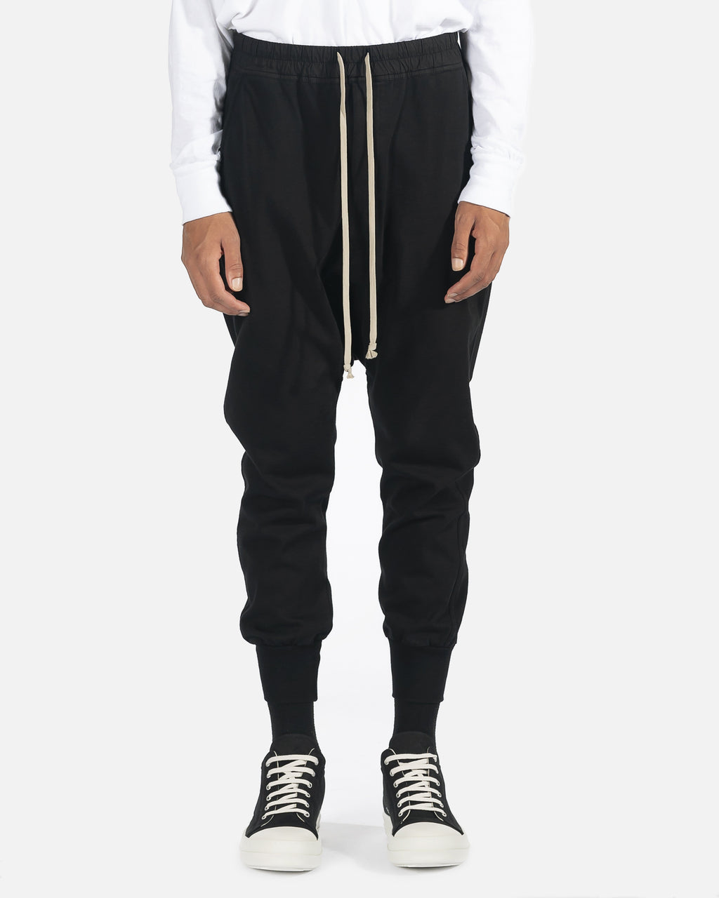 Оригінальна Prisoner Drawstring Pant In Black Rick owens – боковий вид