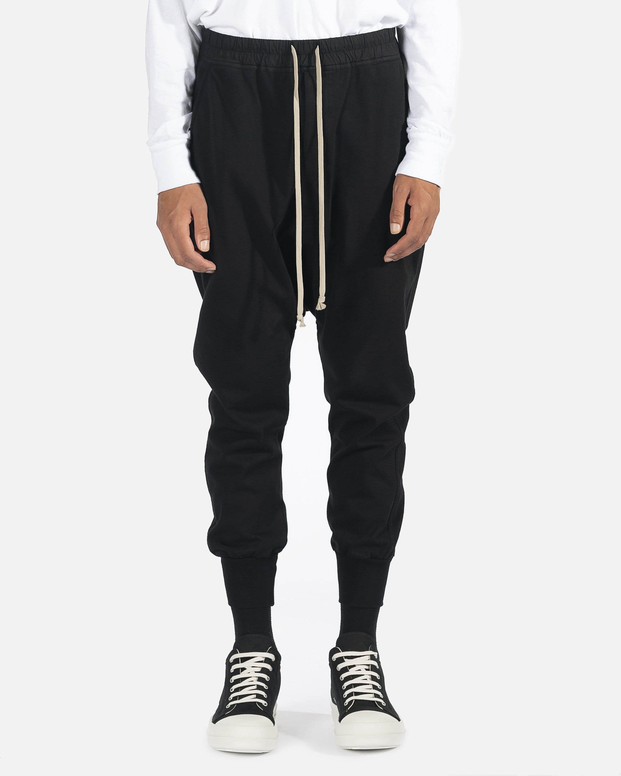 Оригінальна Prisoner Drawstring Pant In Black Rick owens – боковий вид