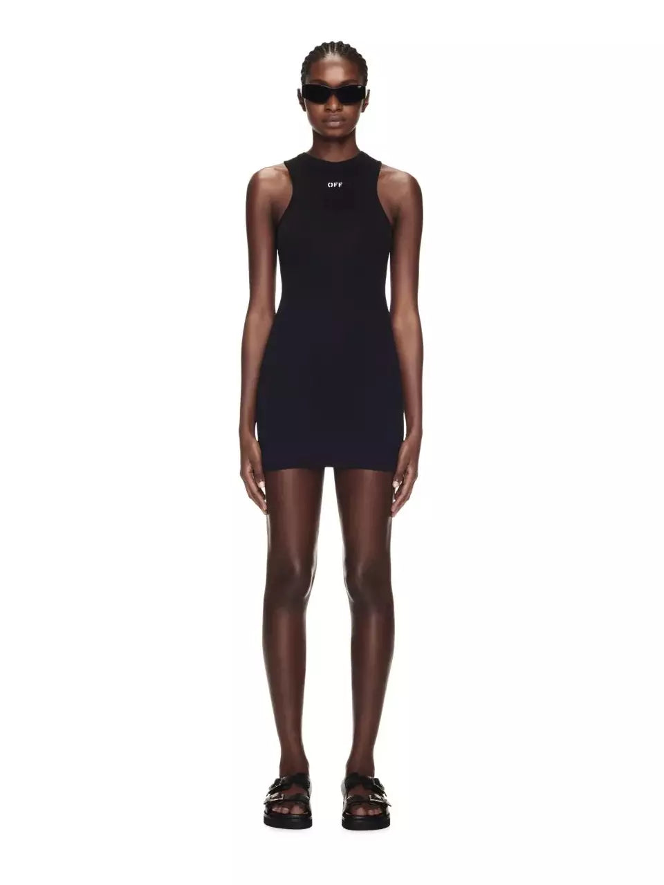 Оригінальна Logo Mini Dress Off-white – вид ззаду