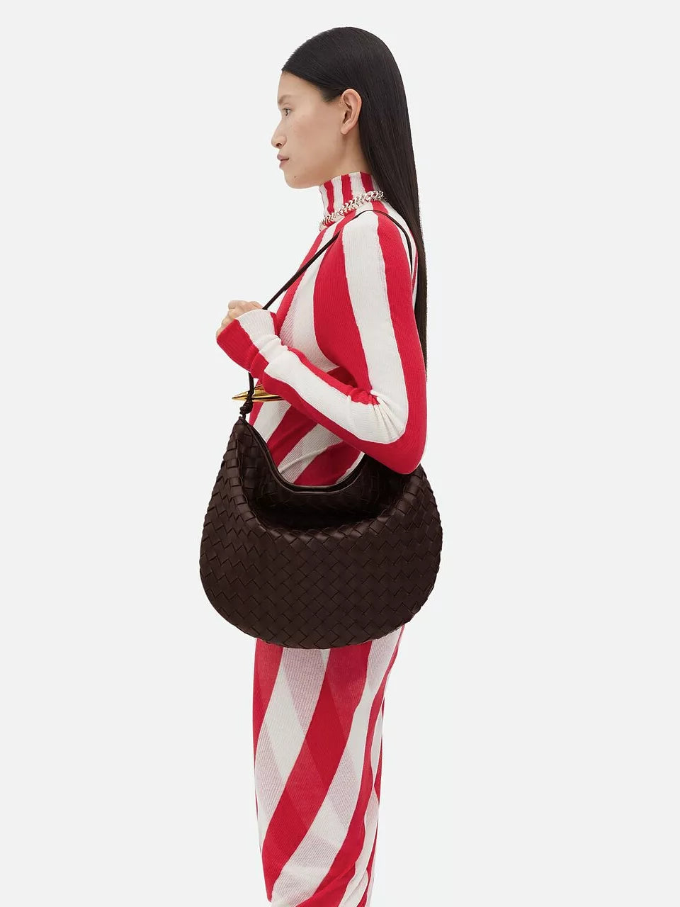 Оригінальна Leather Sardine Bag Bottega veneta – боковий вид