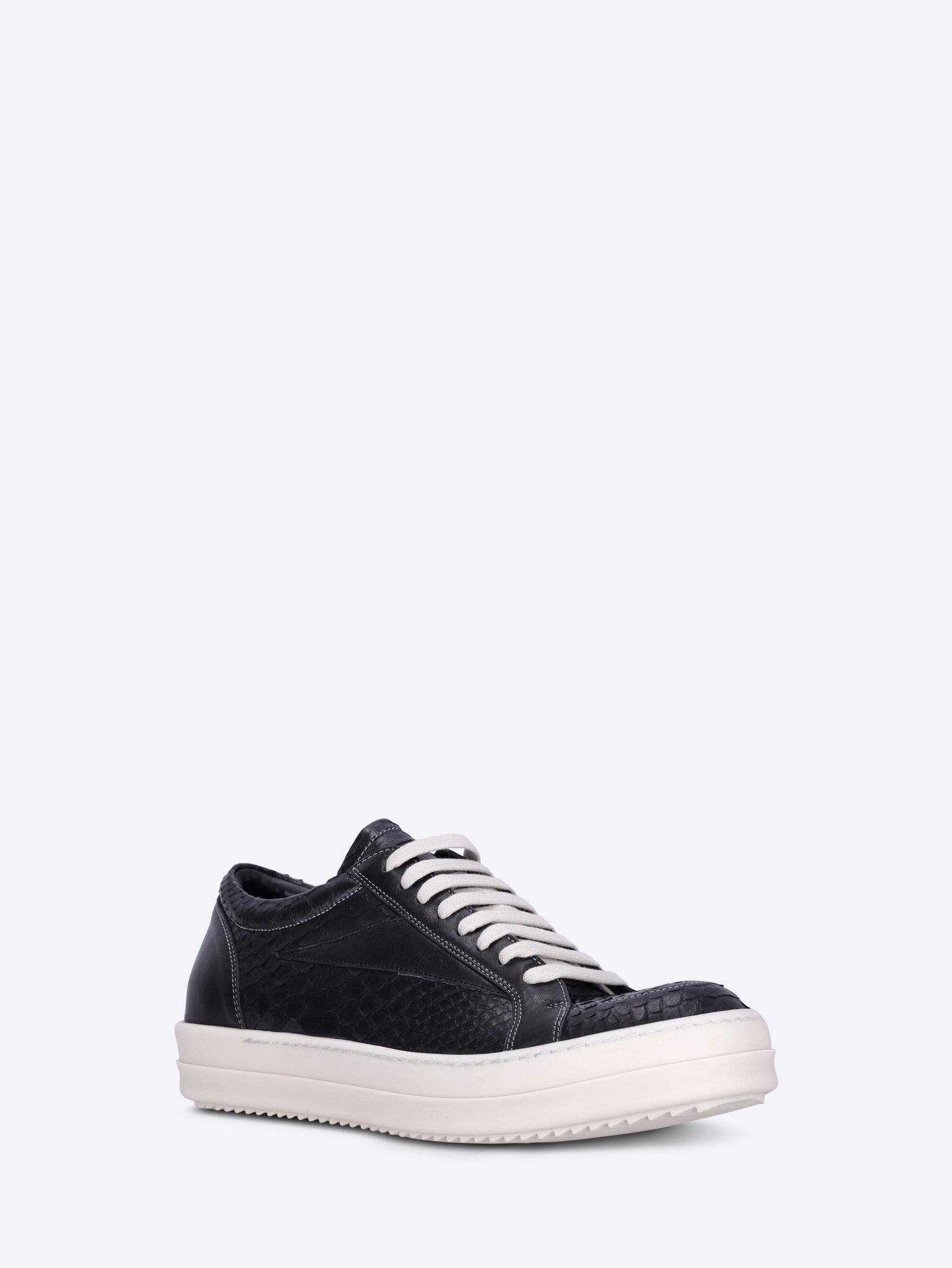 Оригінальна Python And Leather Vintage Sneakers Rick owens – вид ззаду