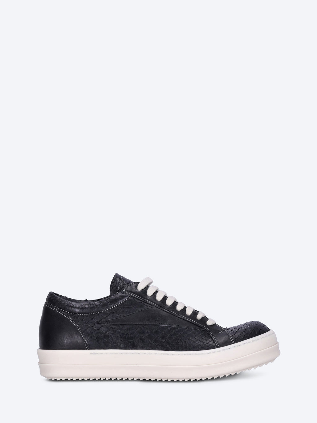 Оригінальна Python And Leather Vintage Sneakers Rick owens – боковий вид