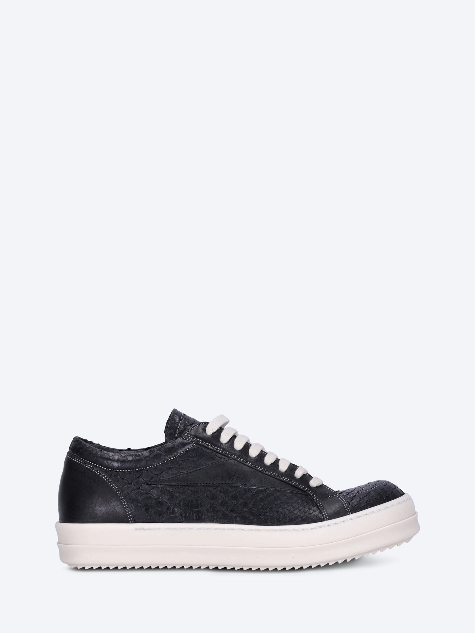 Оригінальна Python And Leather Vintage Sneakers Rick owens – боковий вид