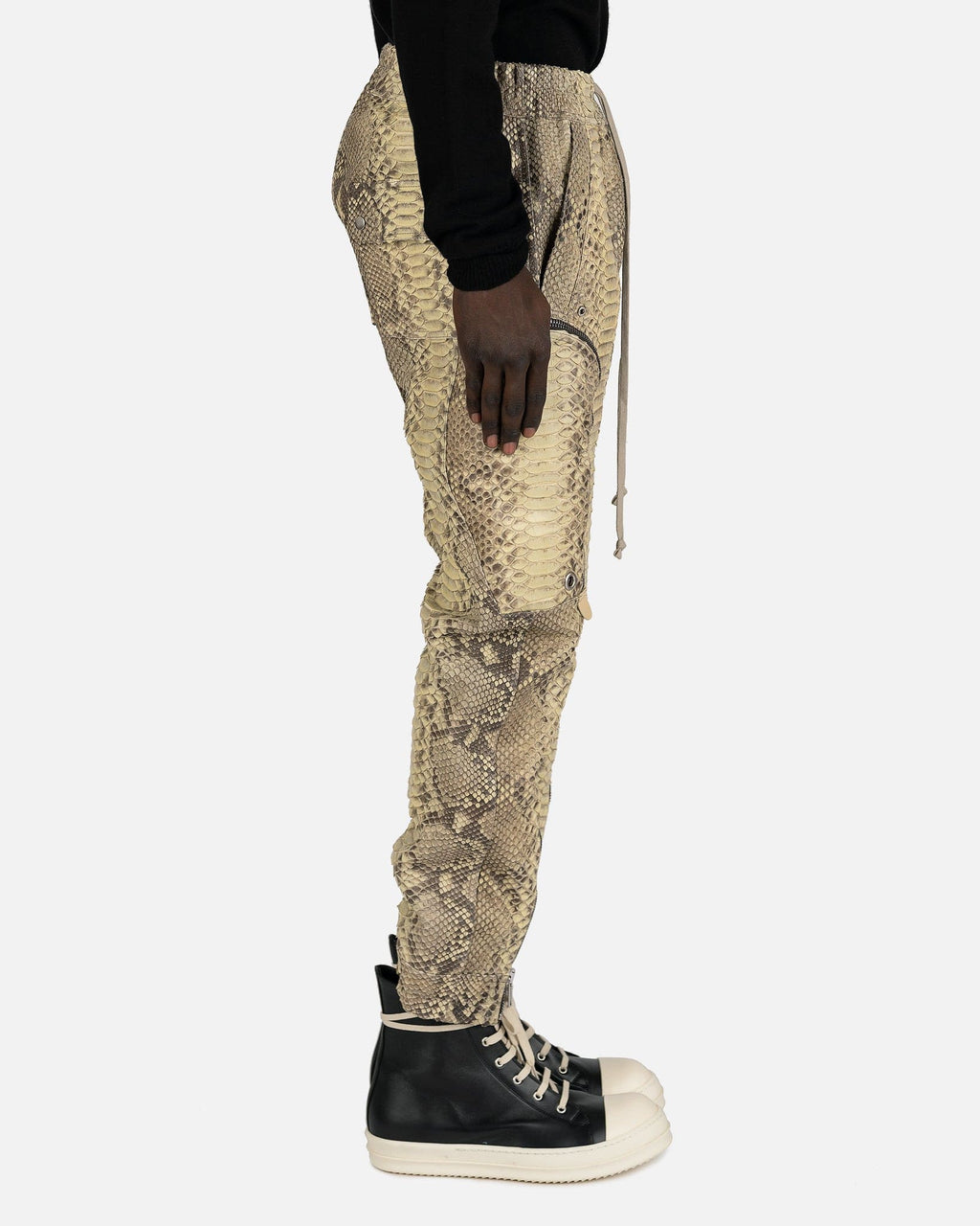 Python Bauhaus Cargo In Vanilla Rick owens – Гарантія оригінальності – вид ззаду