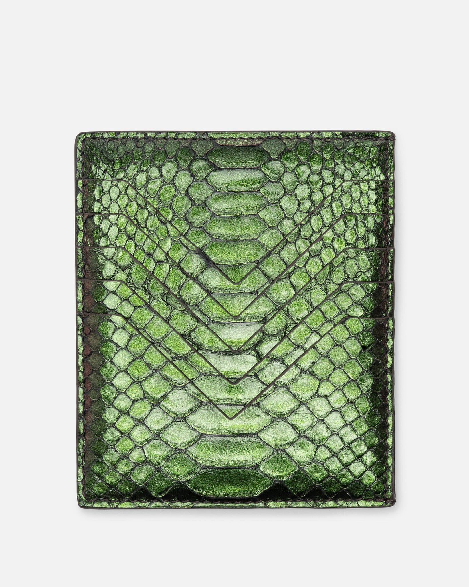 Оригінальна Python Credit Card Holder In Iridescent Rick owens – боковий вид