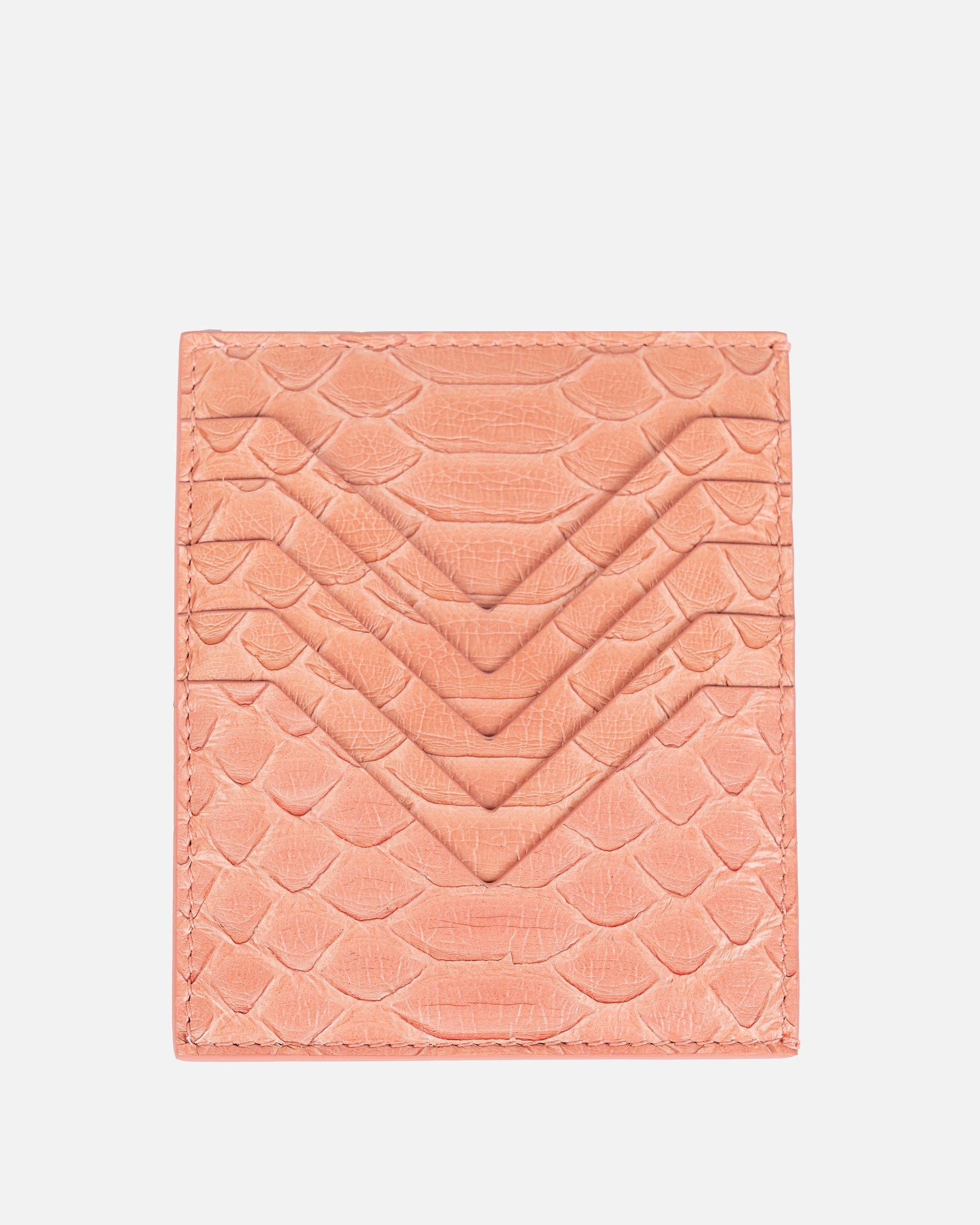 Python Square Credit Card Holder In Dirty Pink Rick owens – Гарантія оригінальності – боковий вид
