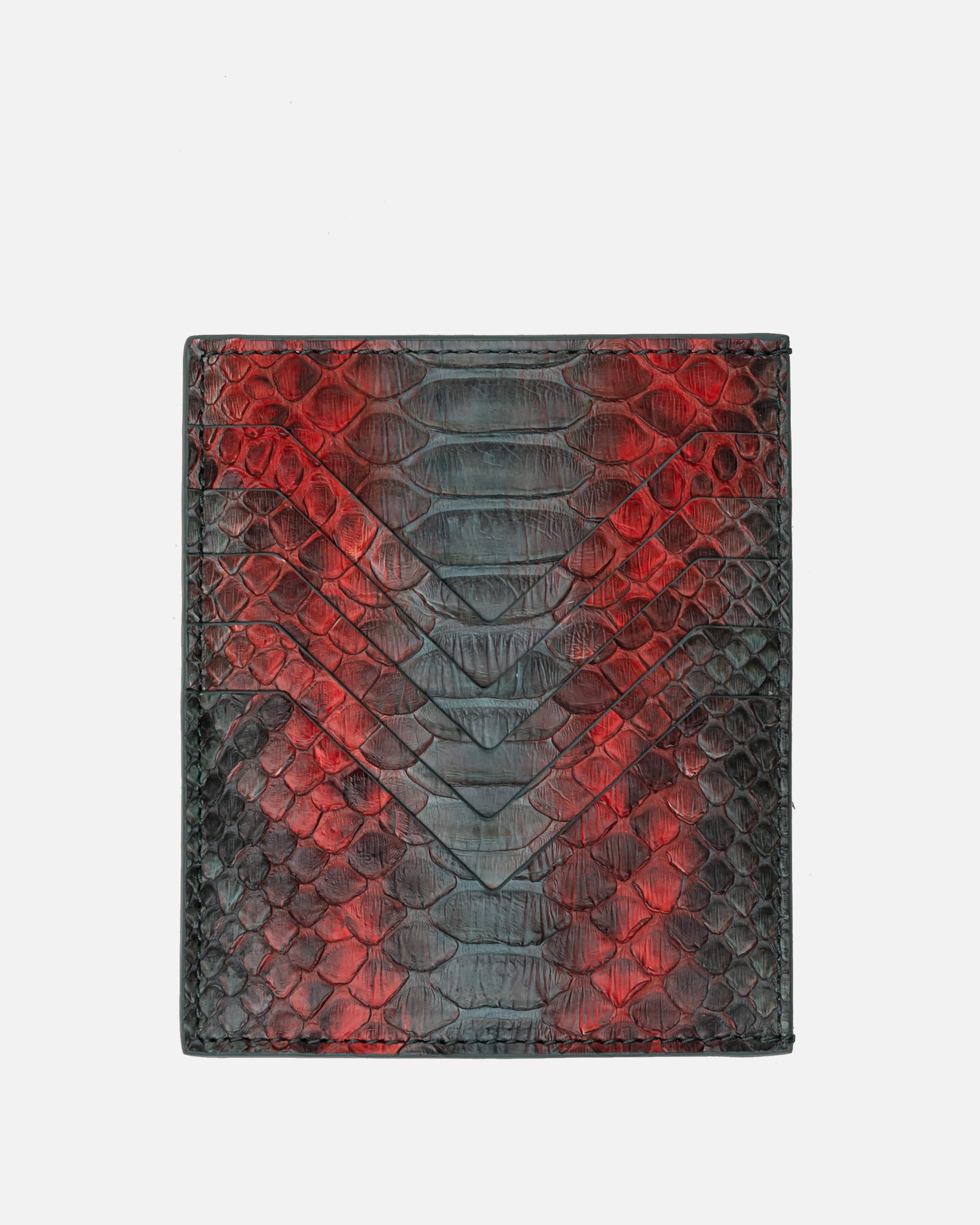 Оригінальна Python Square Credit Card Holder In Teal Rick owens – боковий вид
