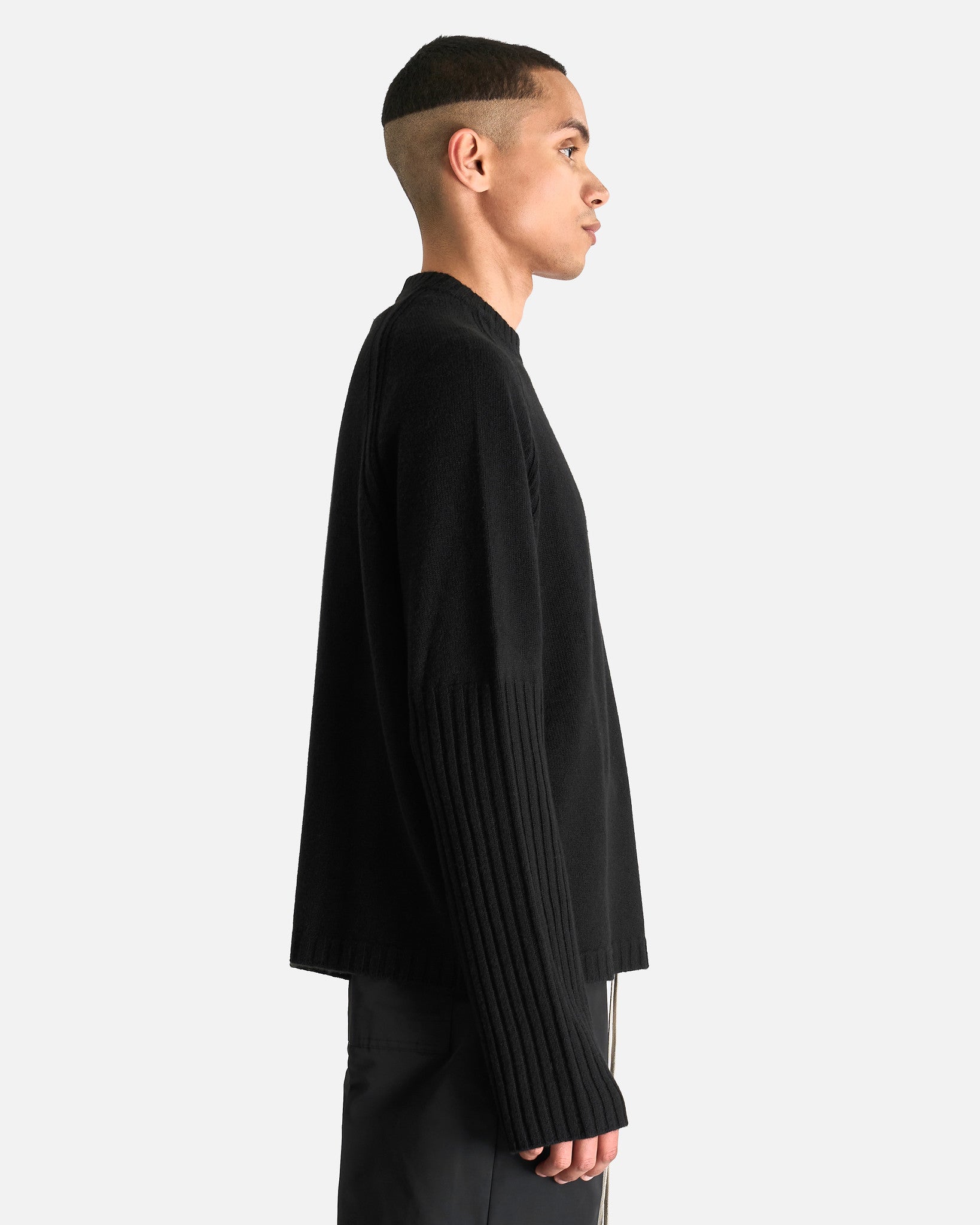 Raglan Crewneck In Black Rick owens – Гарантія оригінальності – вид ззаду
