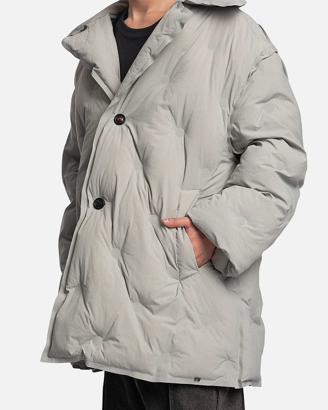 Recycled Nylon Padded Coat In Pearl Grey Maison margiela – Гарантія оригінальності – збільшений вид