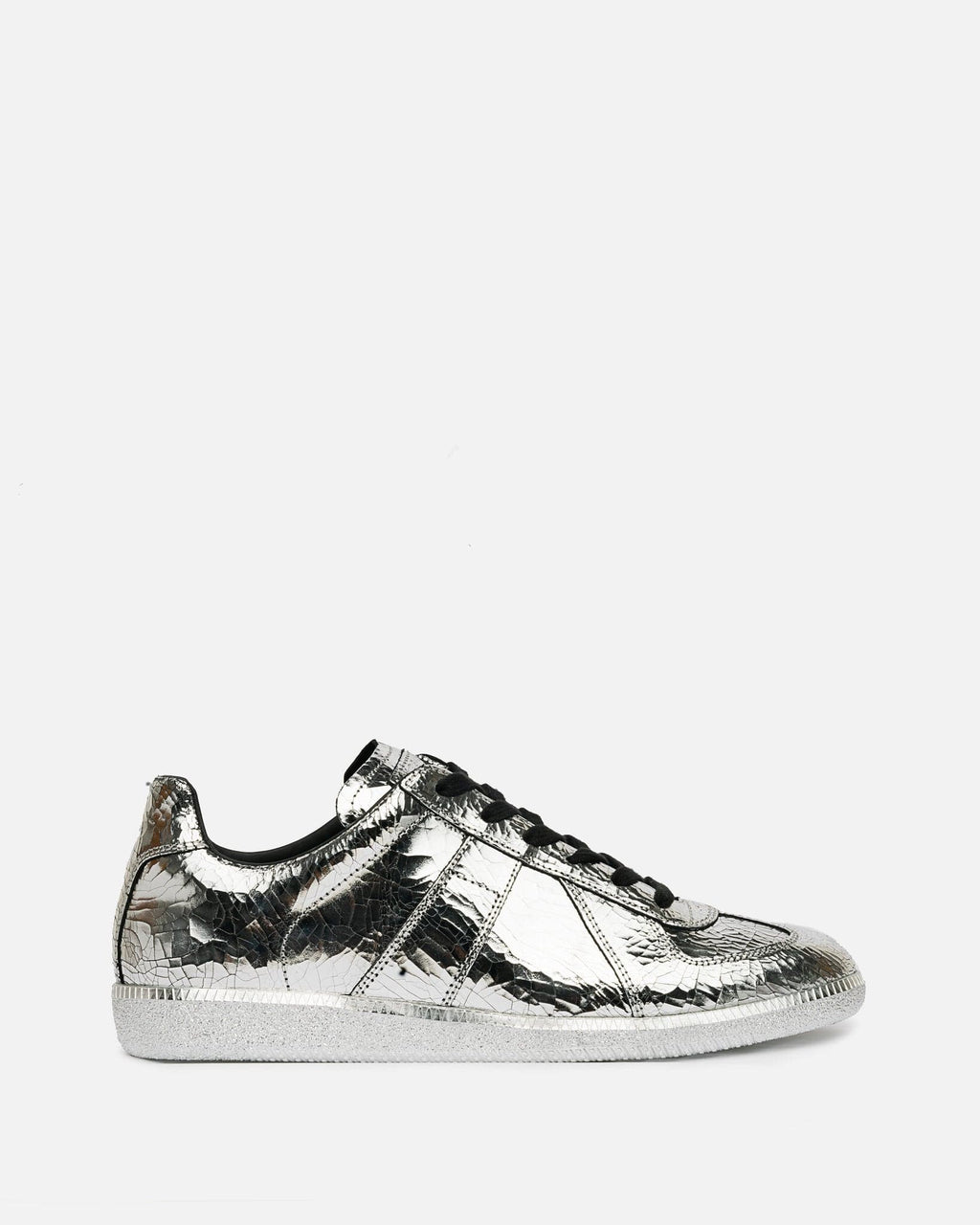 Оригінальна Replica Mirror Sneakers In Silver Maison margiela – боковий вид