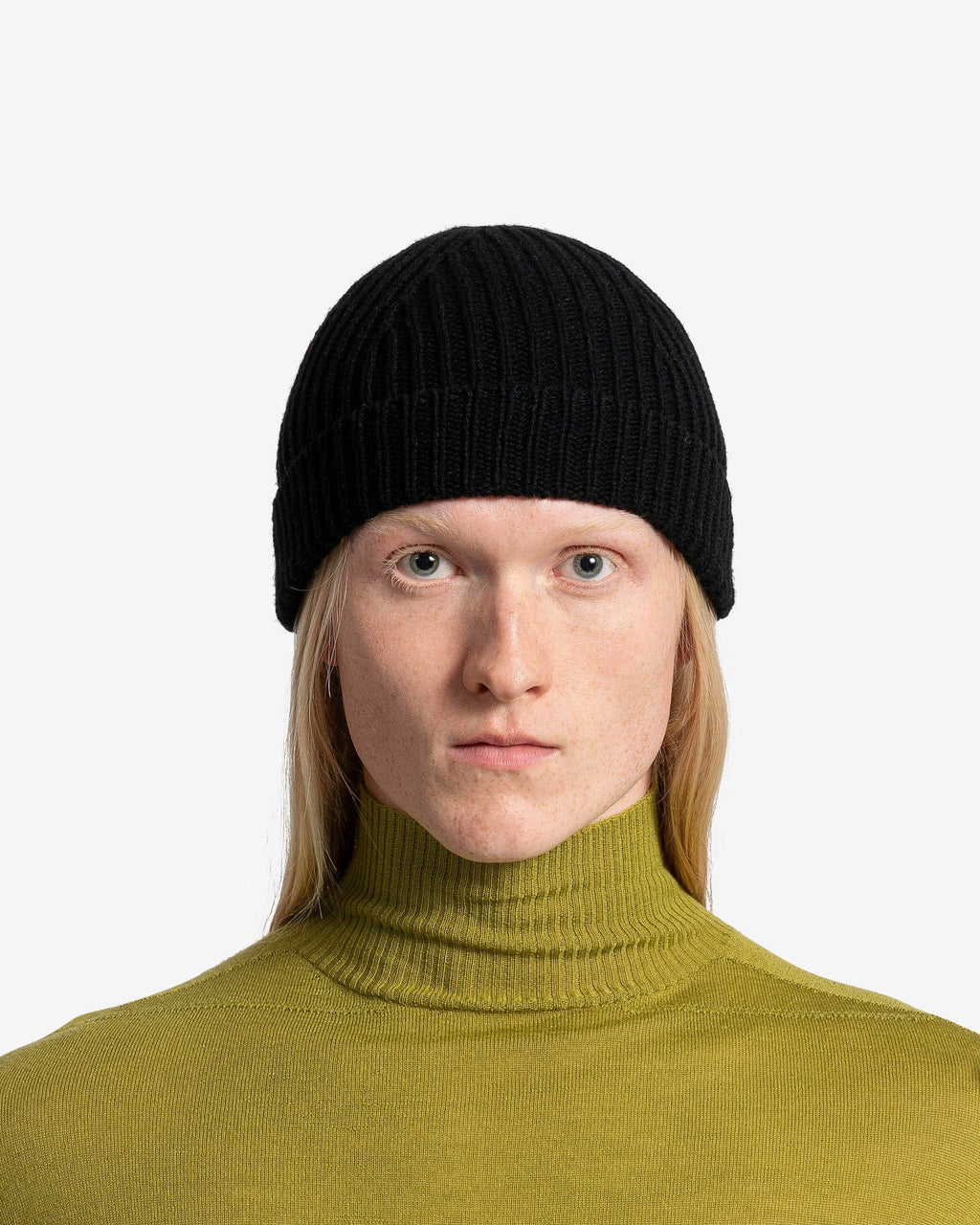 Ribbed Beanie In Black Rick owens – Гарантія оригінальності – боковий вид