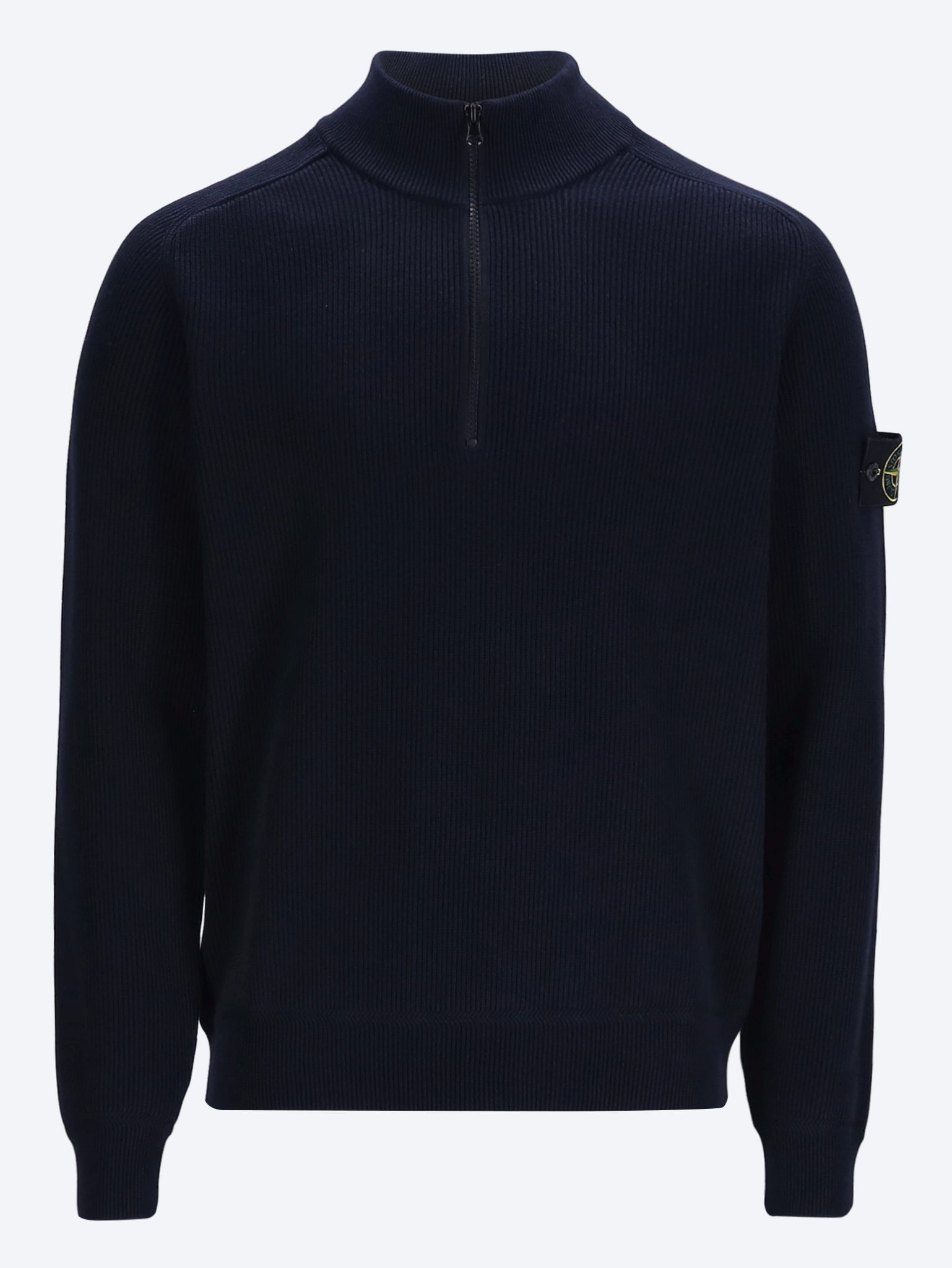 Оригінальна Ribbed Soft Organic Cotton Long Sleeve Polo Stone island – боковий вид