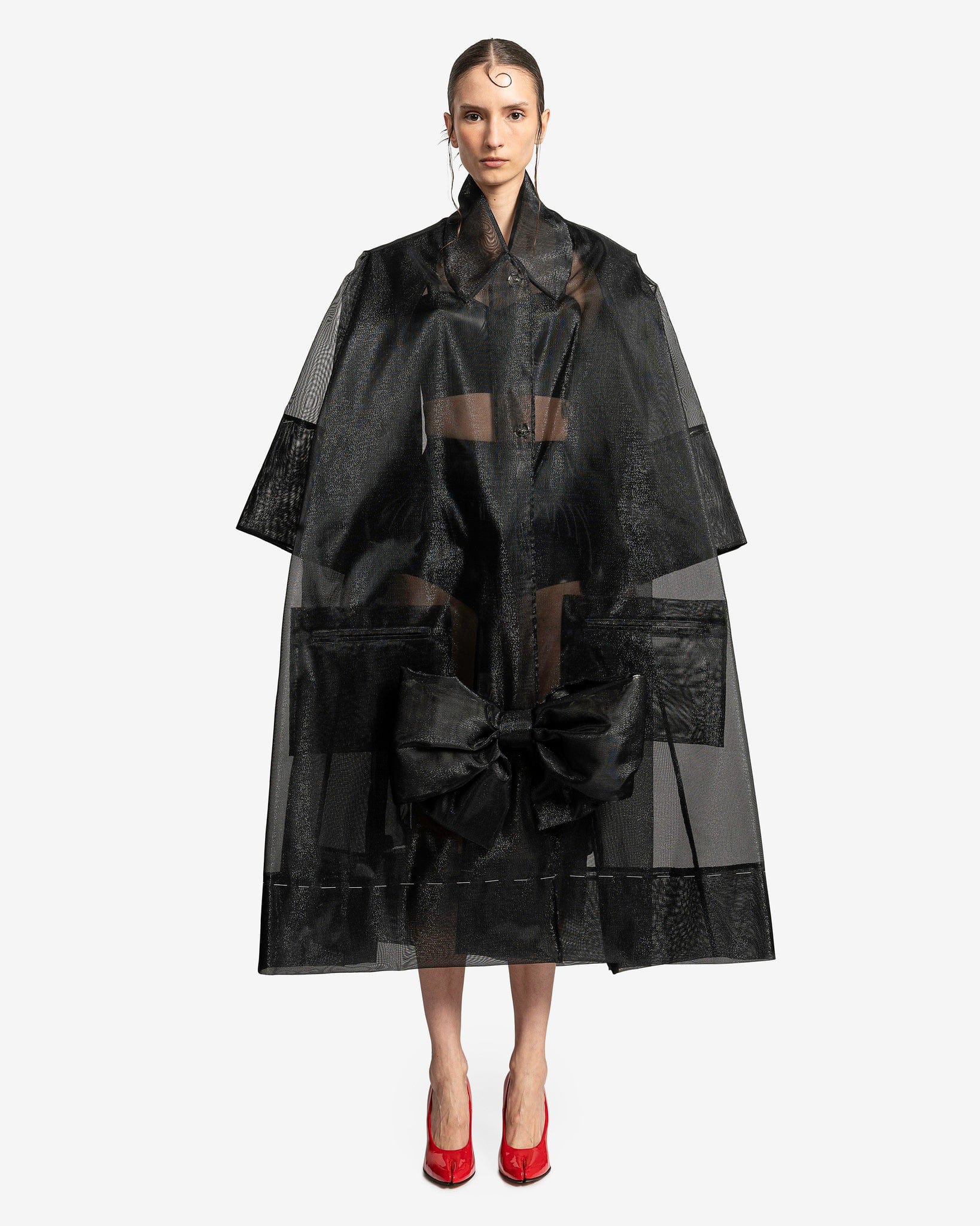 Ribbon Detail Sports Jacket In Black Maison margiela – Гарантія оригінальності – боковий вид